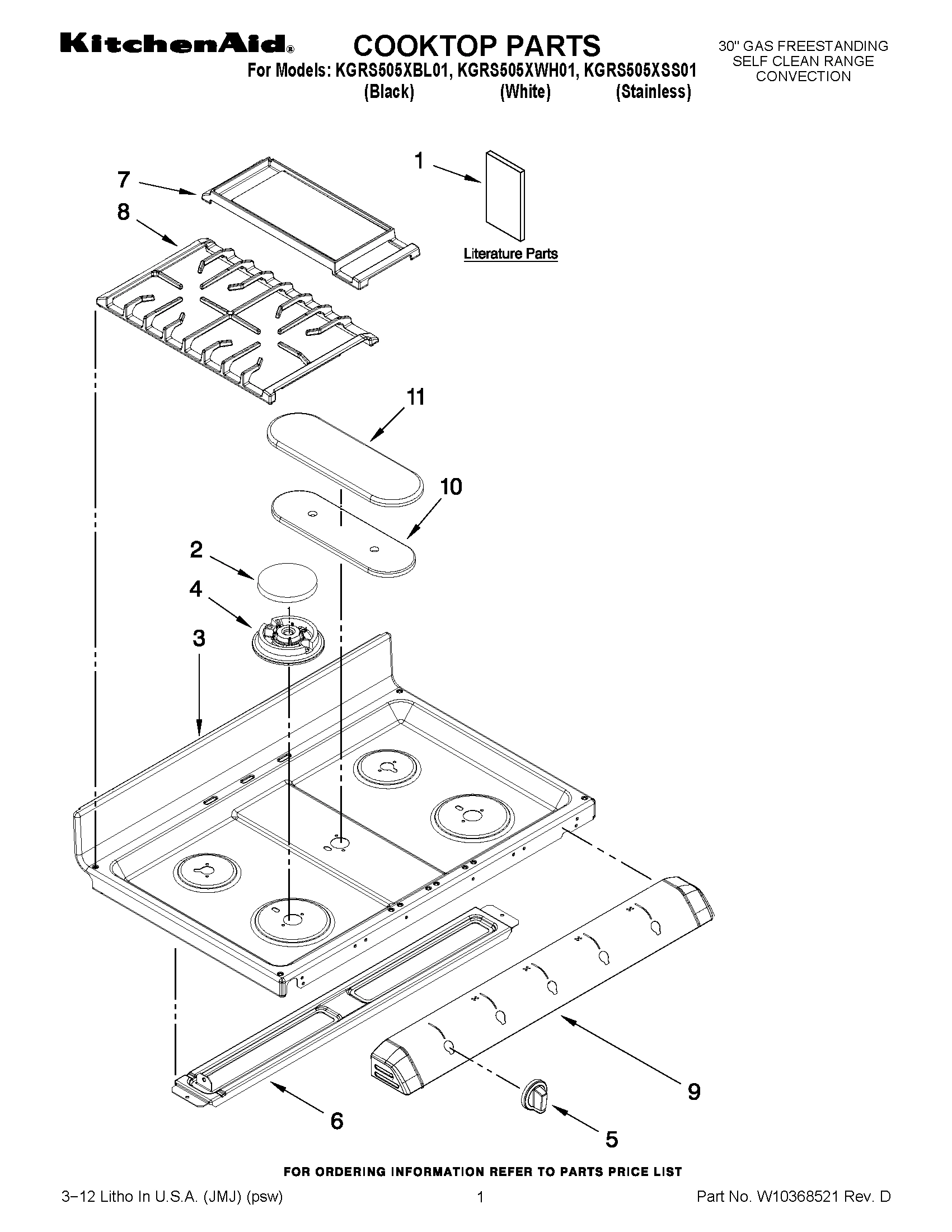 01 - COOKTOP PARTS