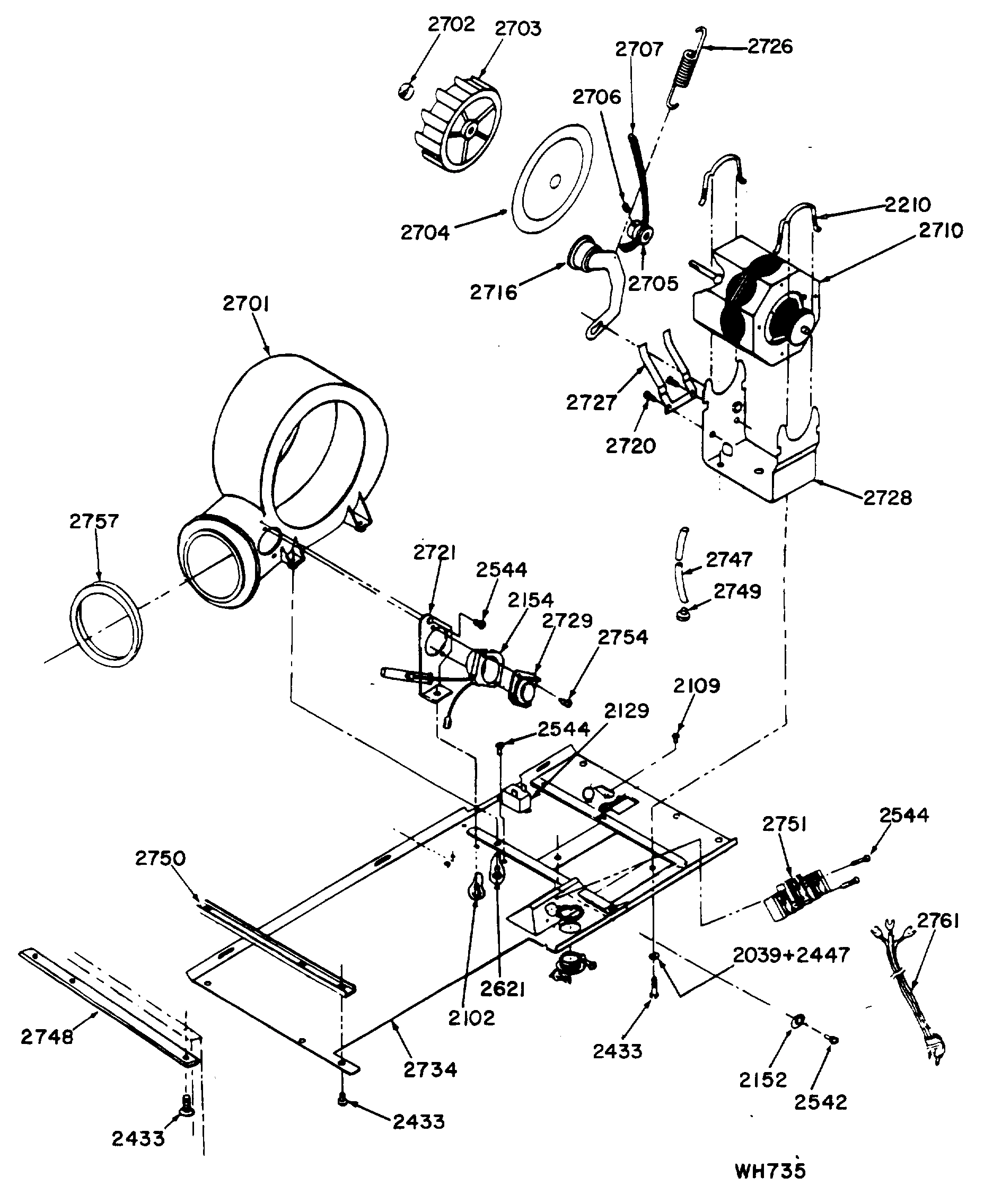 DRYER MOTOR, BLOWER, BELT