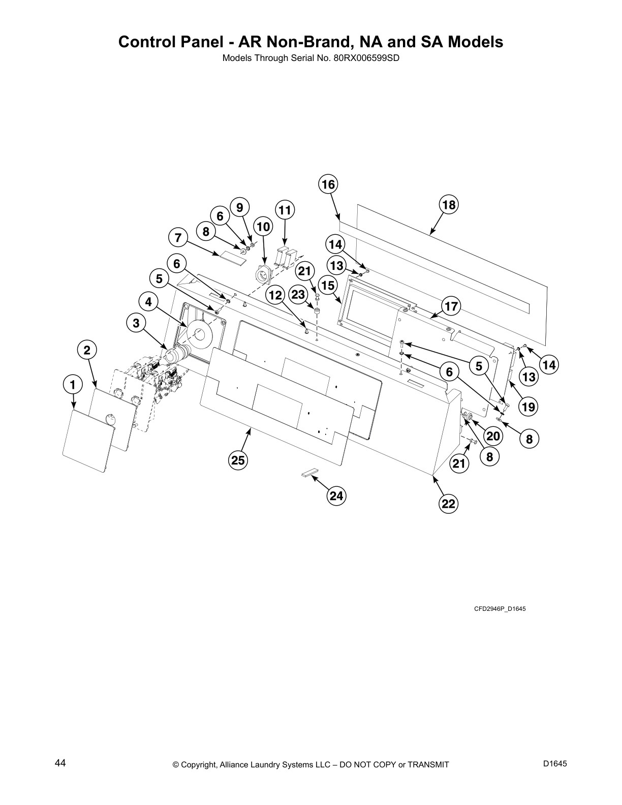 Control Panel - AR Non-Brand, NA and SA Models