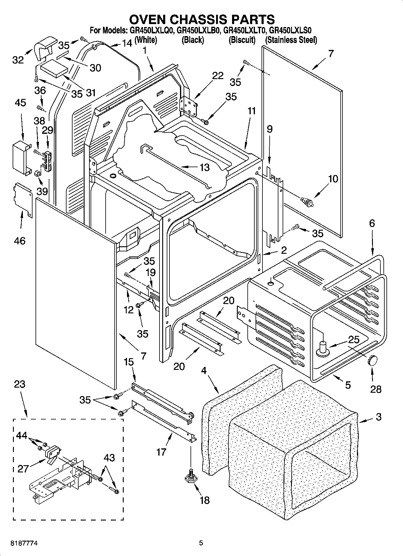 04 - OVEN CHASSIS PARTS