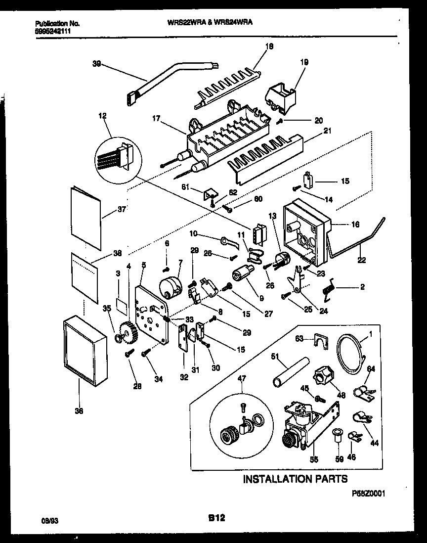 14 - ICE MAKER AND INSTALLATION PARTS