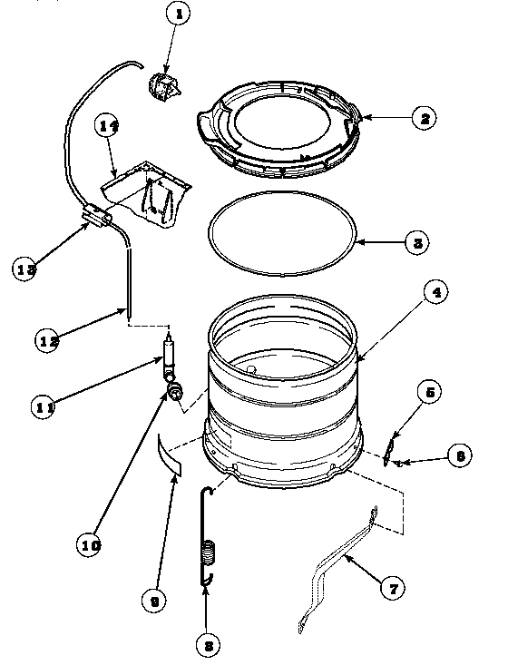 14 - OUTER TUB/OUTER TUB COVER & PRESS HOSE