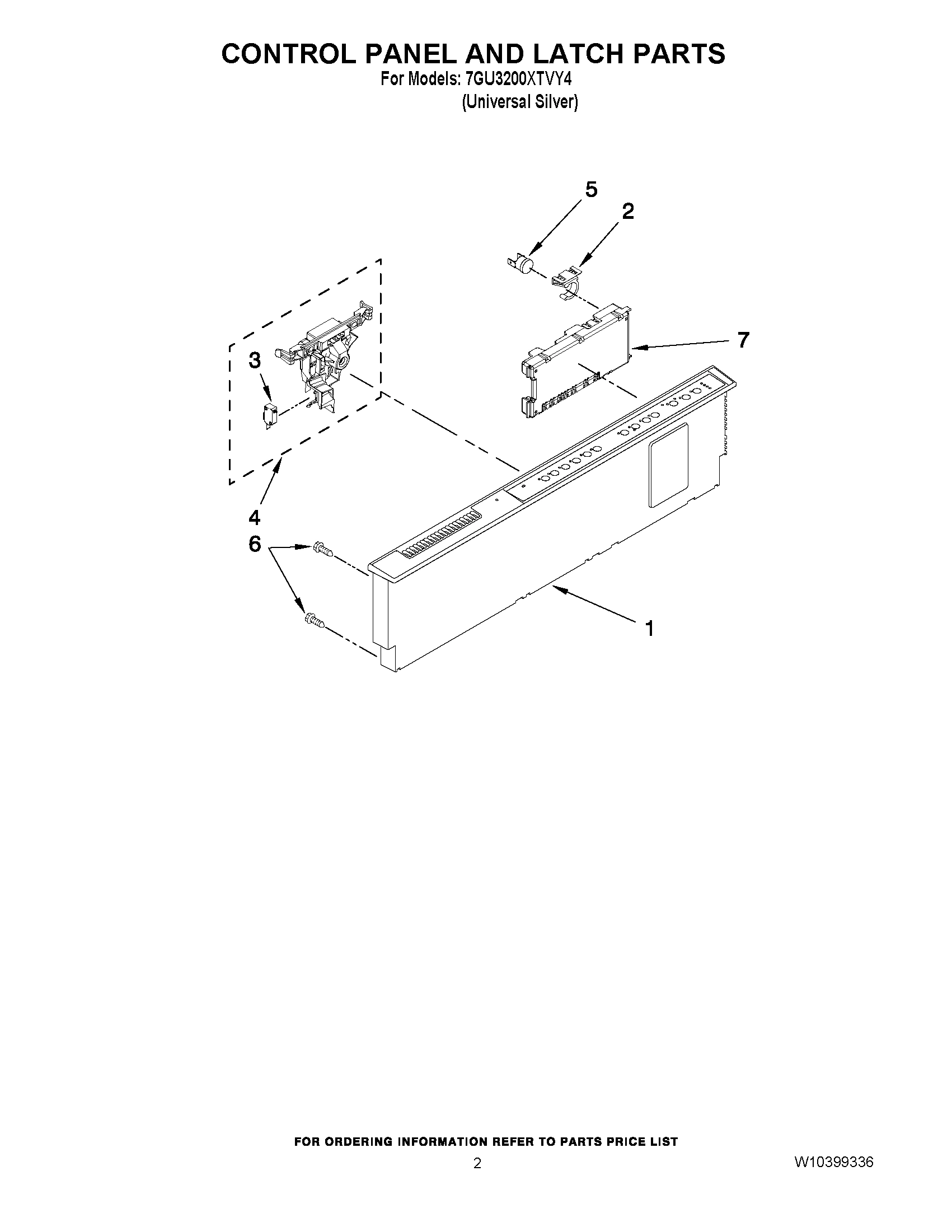 02 - CONTROL PANEL AND LATCH PARTS