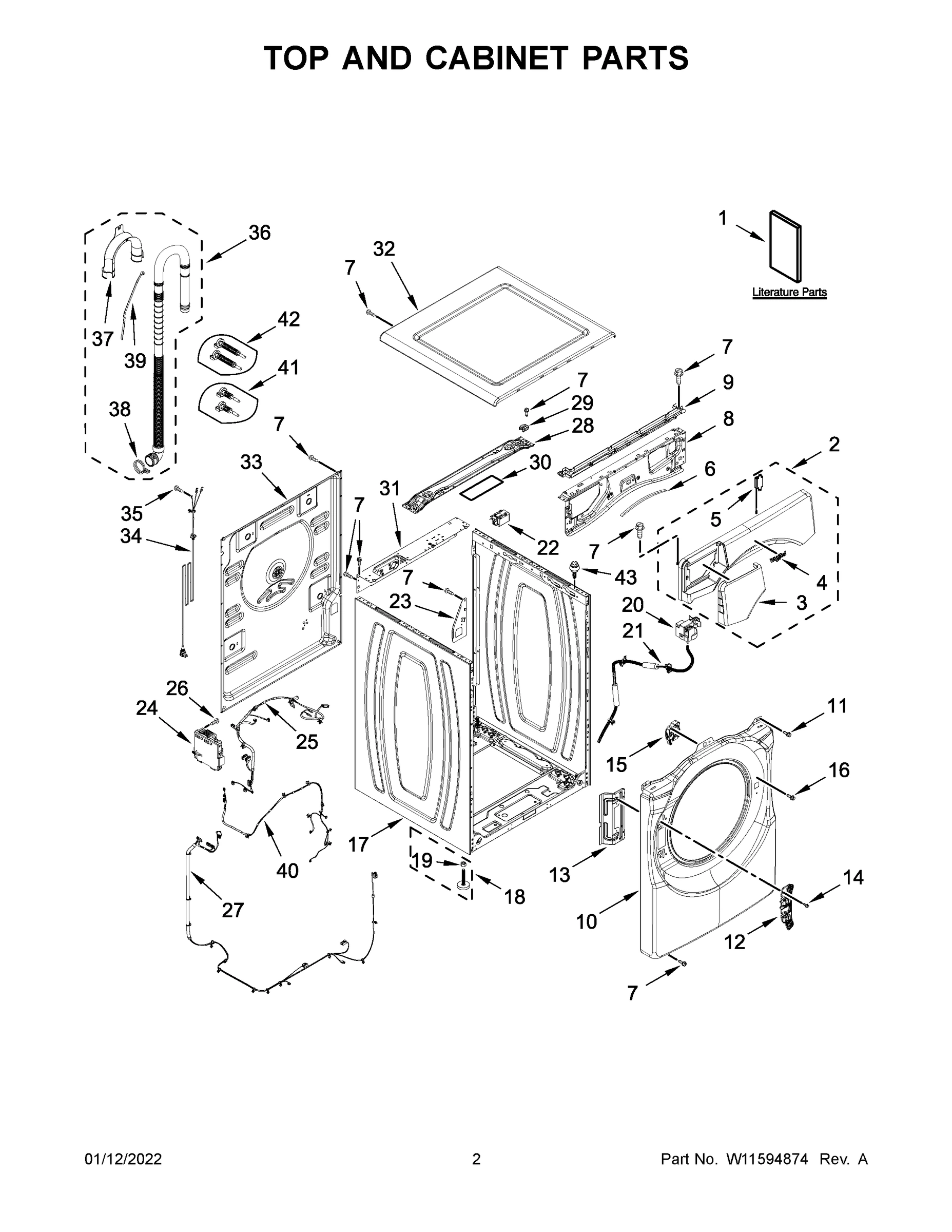 02 - TOP AND CABINET PARTS