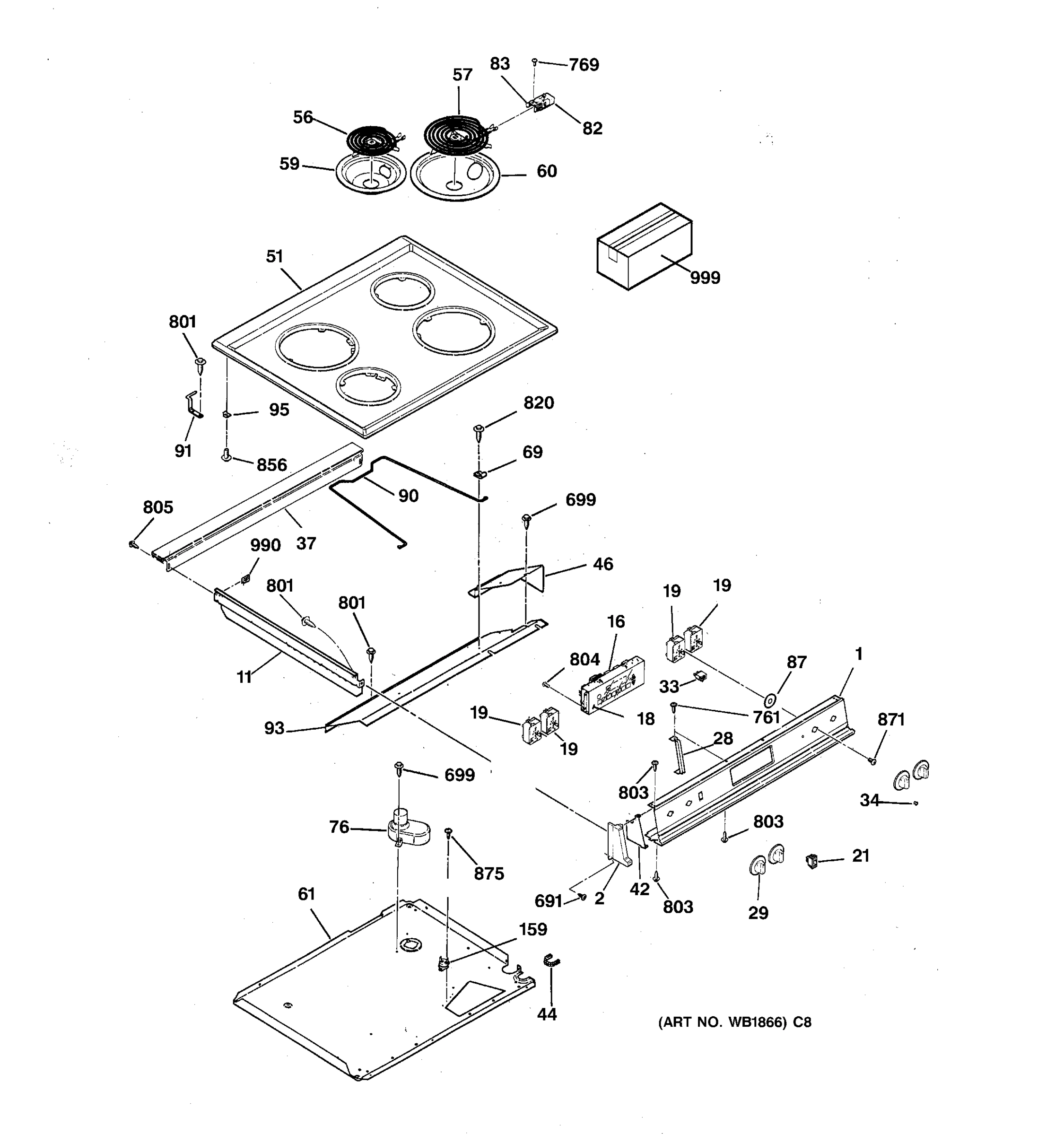 CONTROL PANEL & COOKTOP