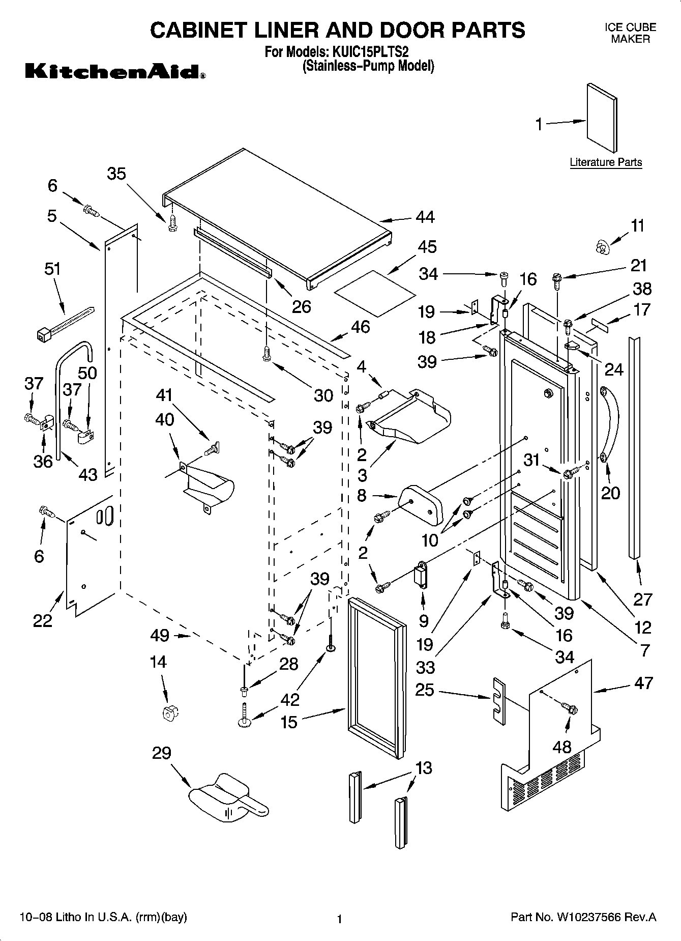 01 - CABINET LINER AND DOOR PARTS