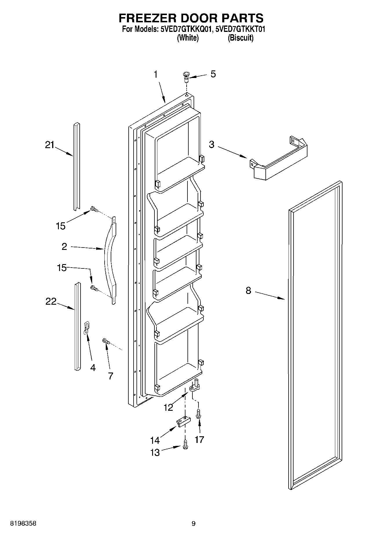 05 - FREEZER DOOR PARTS