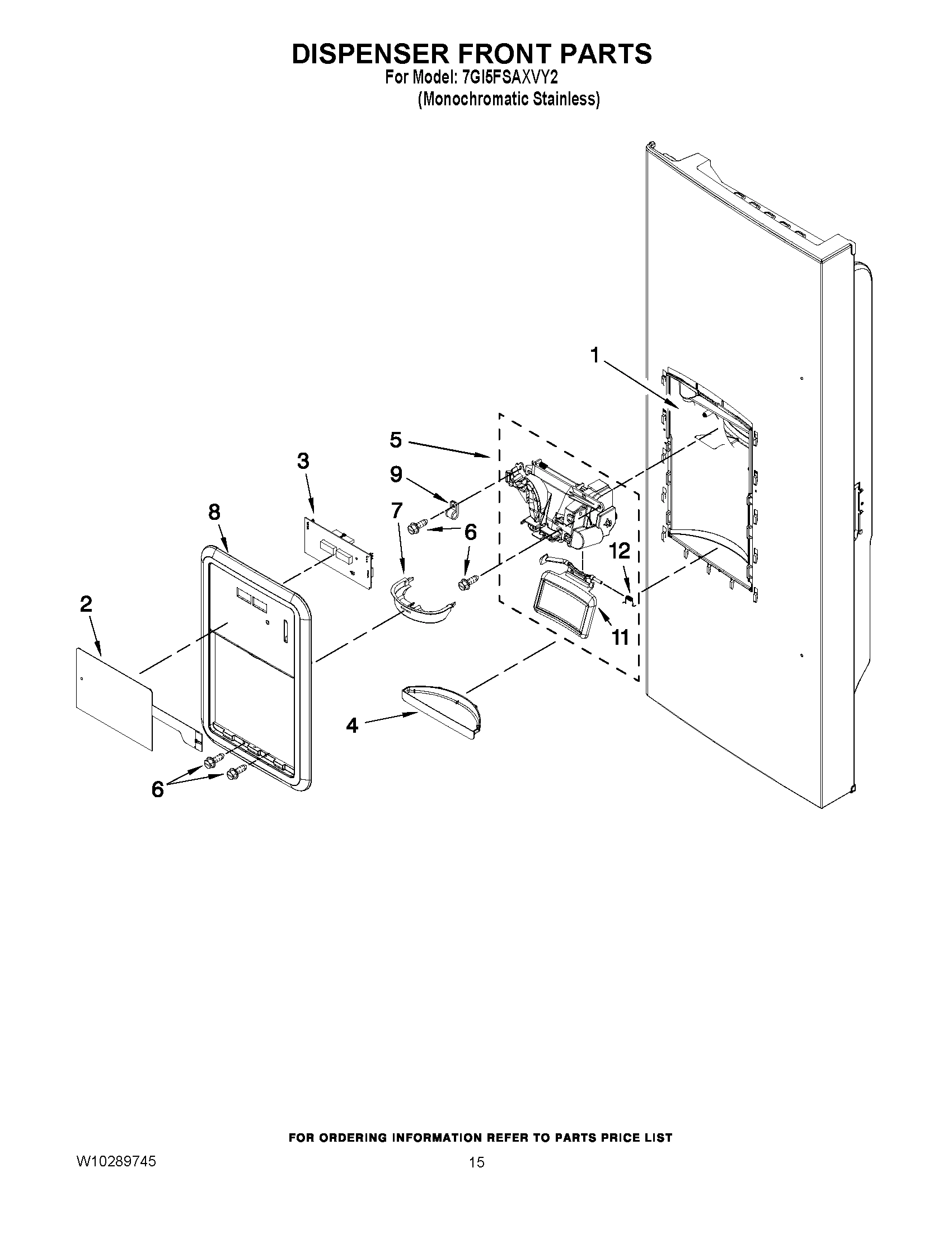 08 - DISPENSER FRONT PARTS