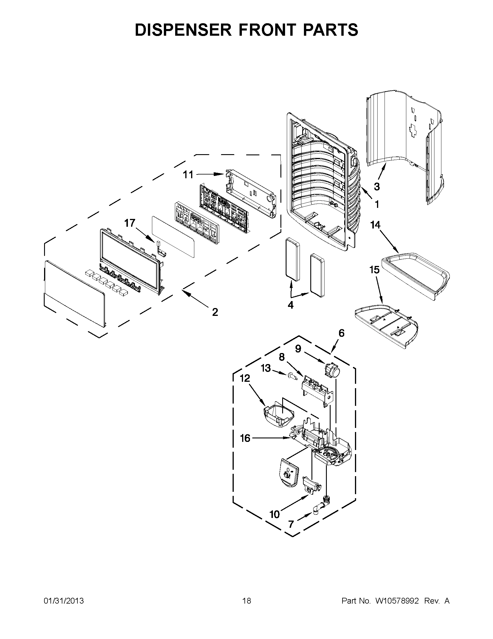 09 - DISPENSER FRONT PARTS