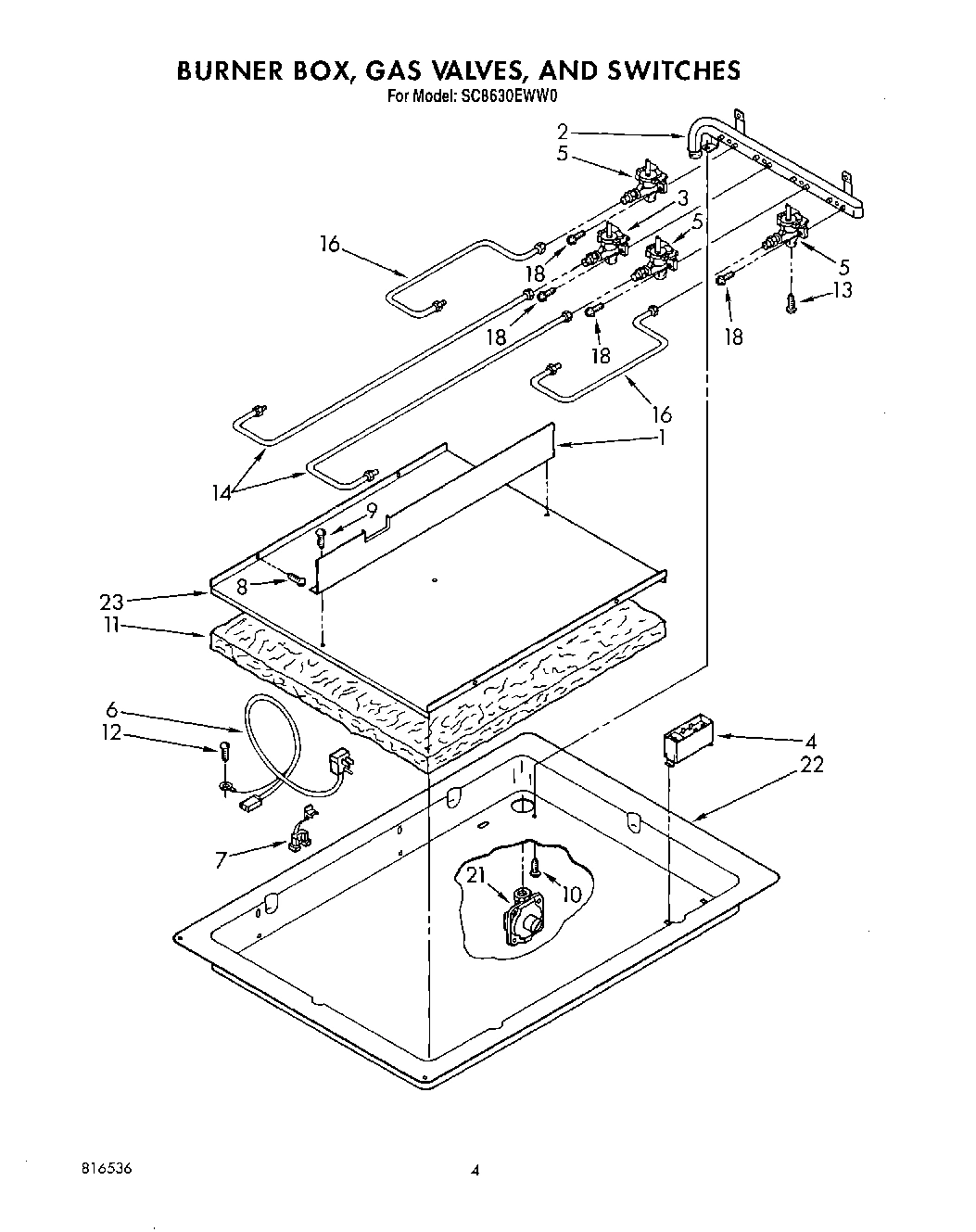 03 - BURNER BOX, GAS VALVES, AND SWITCHES
