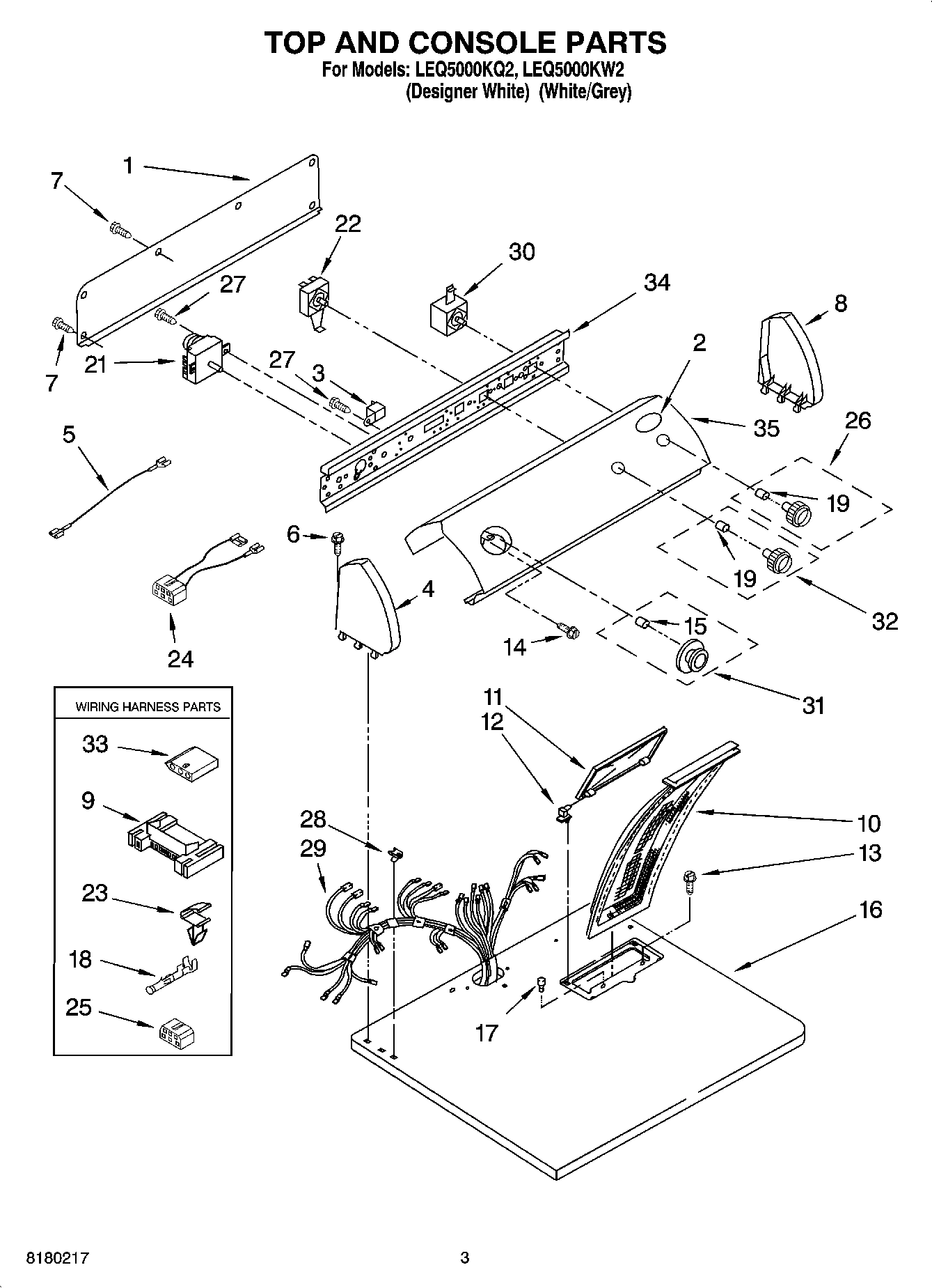02 - TOP AND CONSOLE PARTS