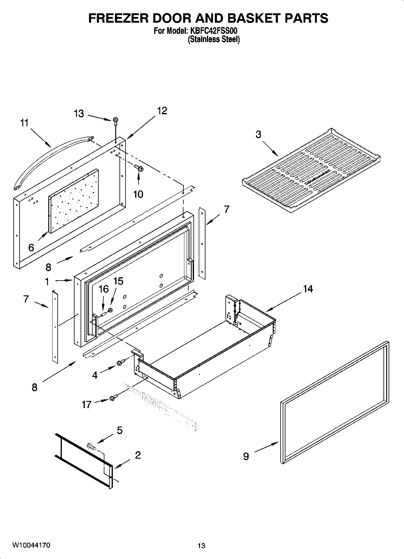 08 - FREEZER DOOR AND BASKET PARTS