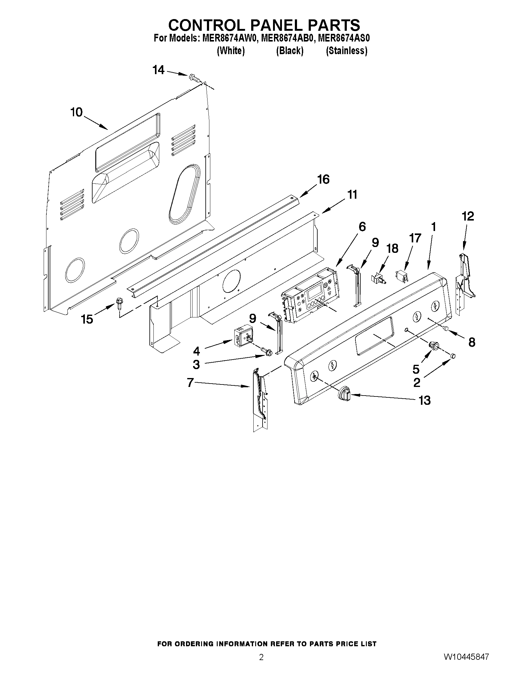 02 - CONTROL PANEL PARTS