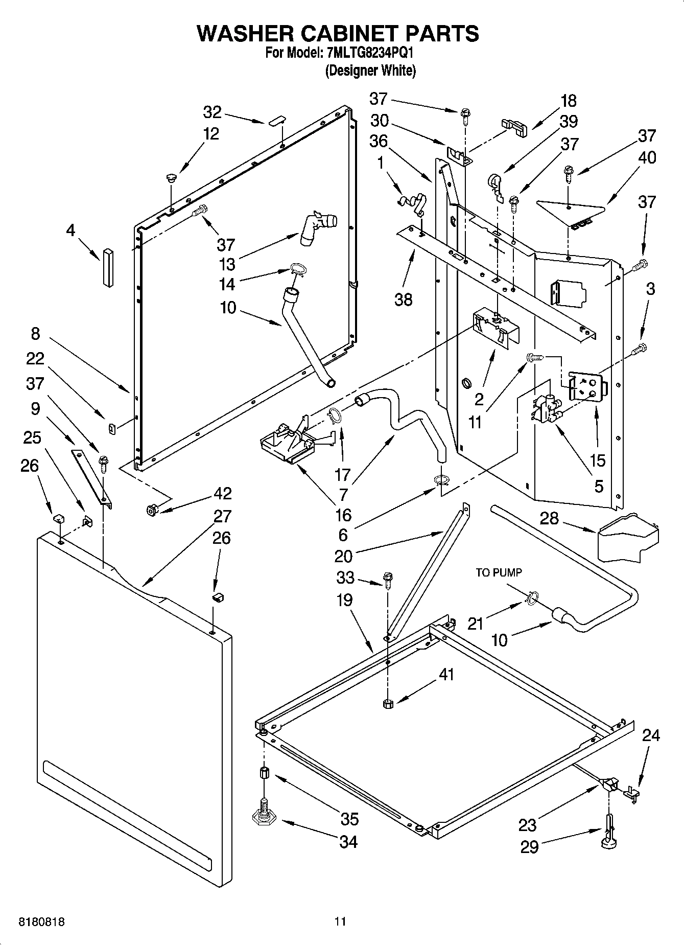 07 - WASHER CABINET PARTS