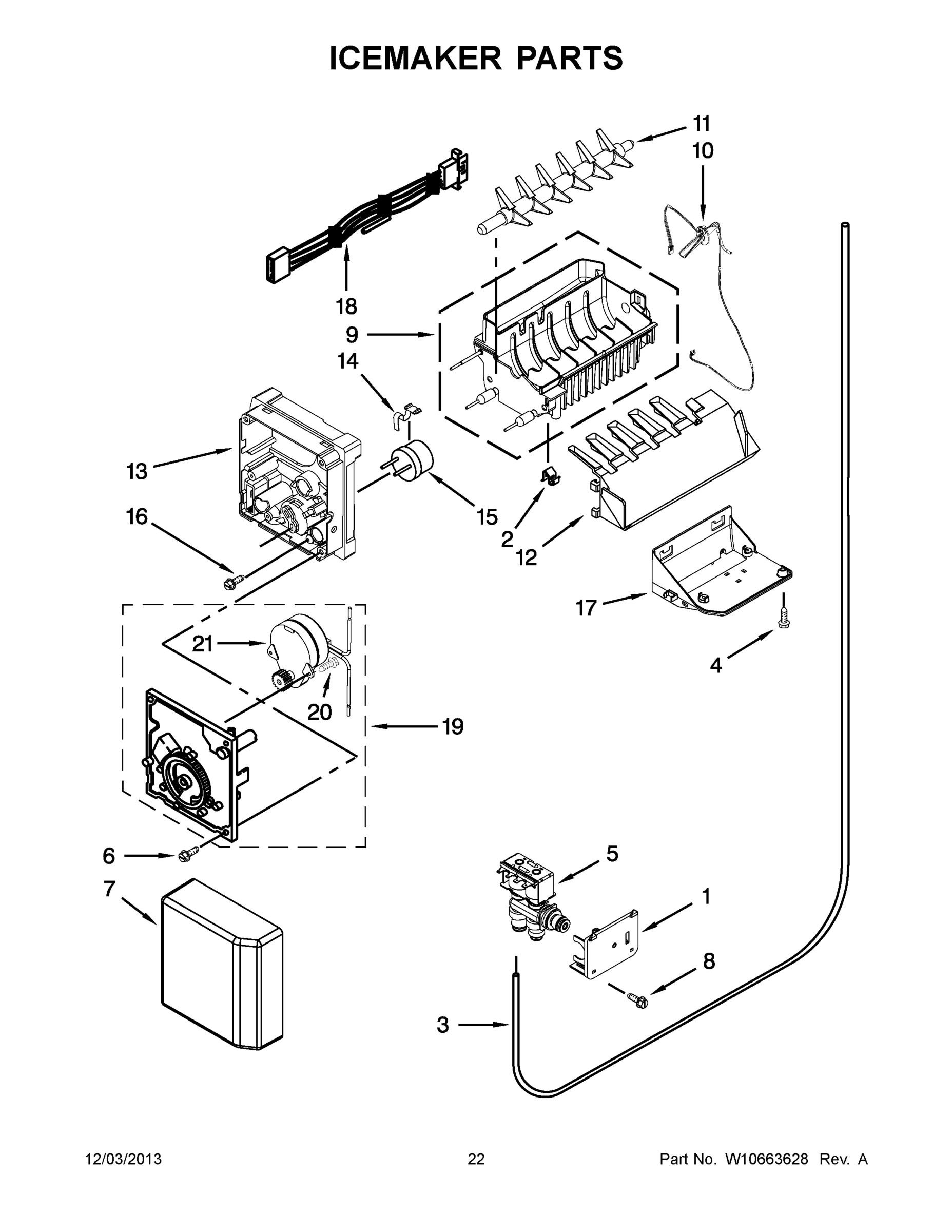 12 - ICEMAKER PARTS