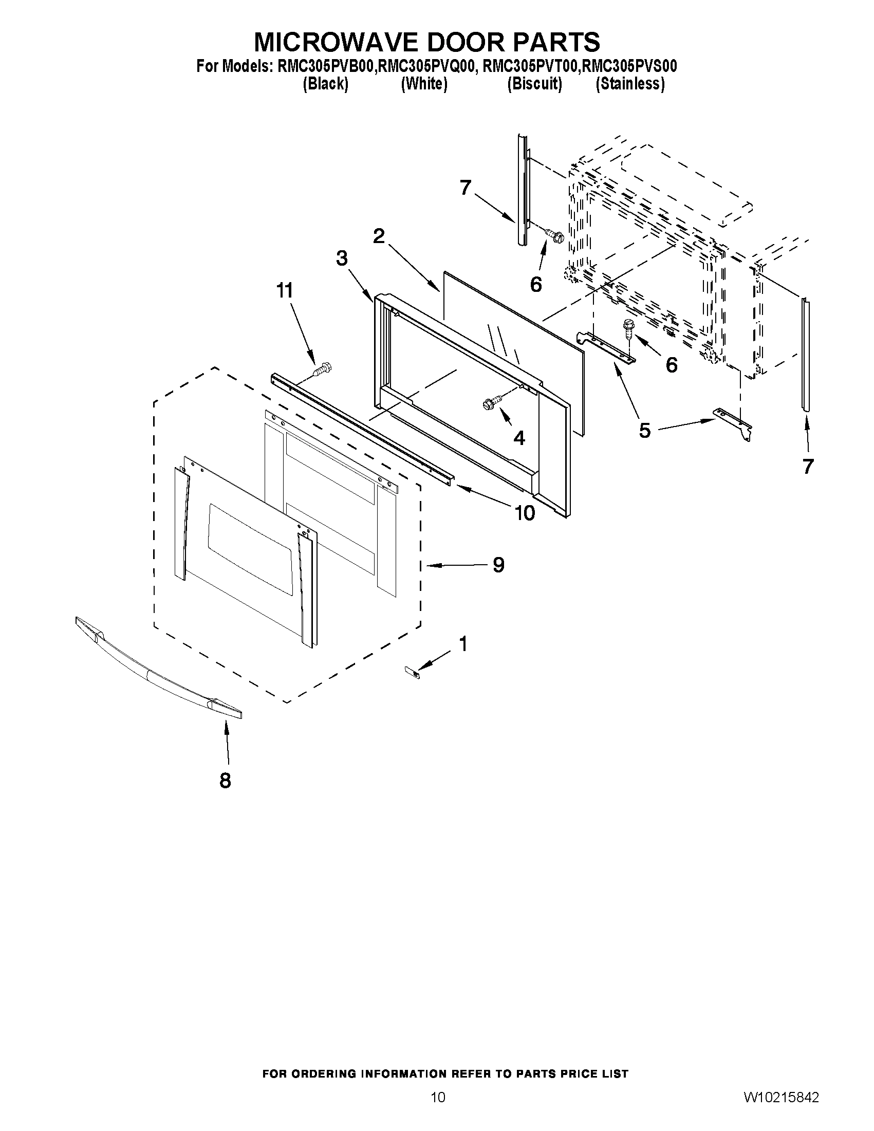 08 - MICROWAVE DOOR PARTS