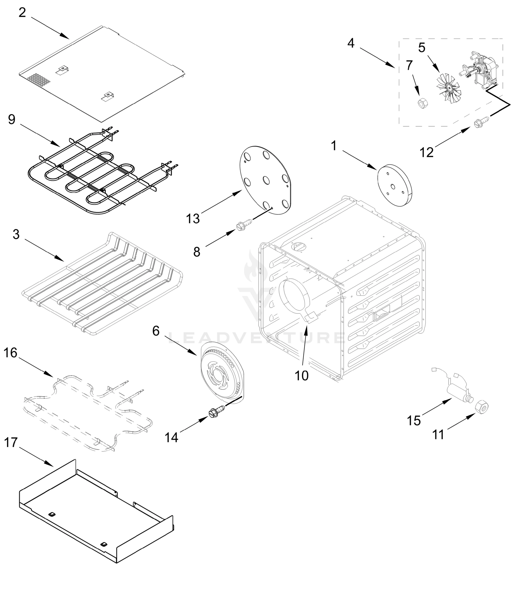 INTERNAL OVEN PARTS (18 In)