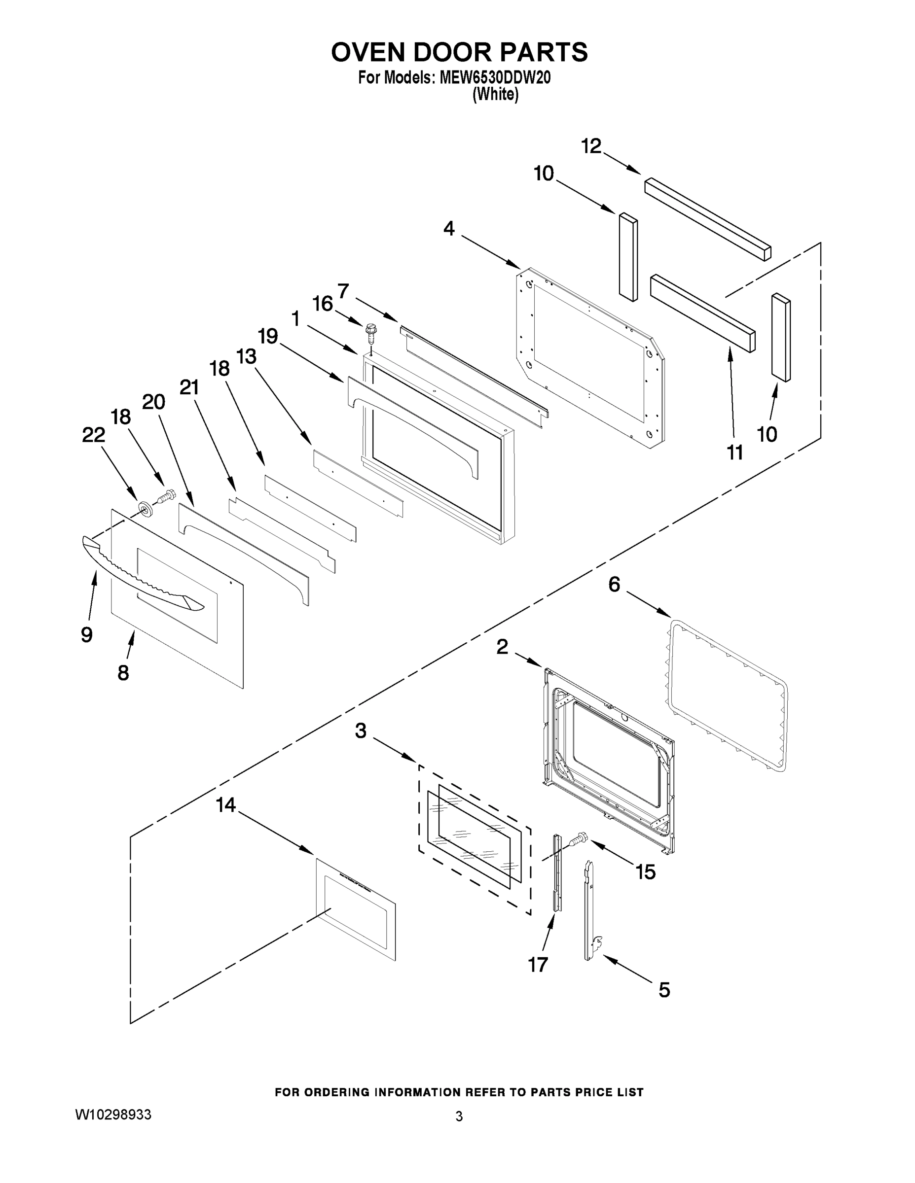 02 - OVEN DOOR PARTS