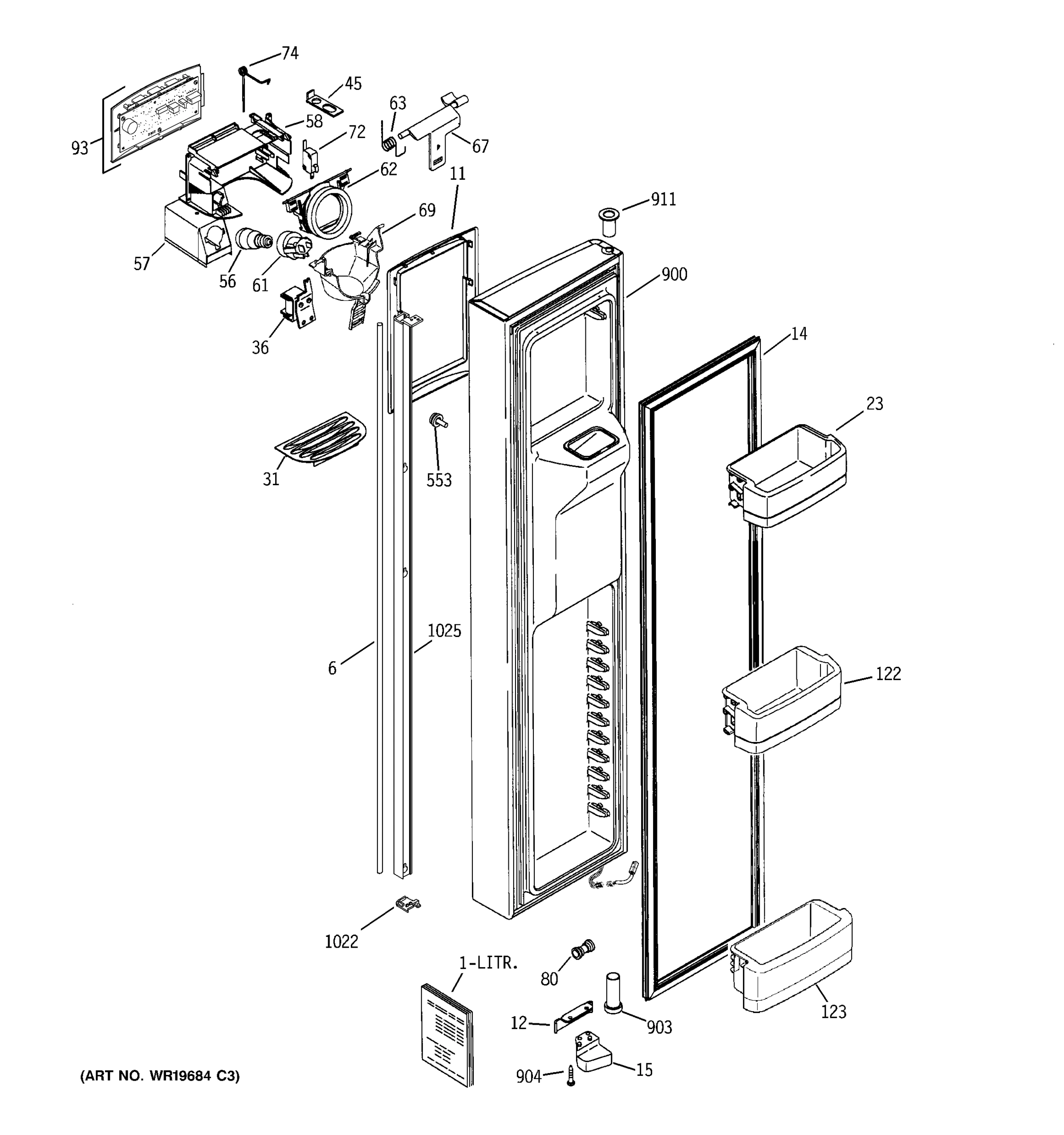 FREEZER DOOR
