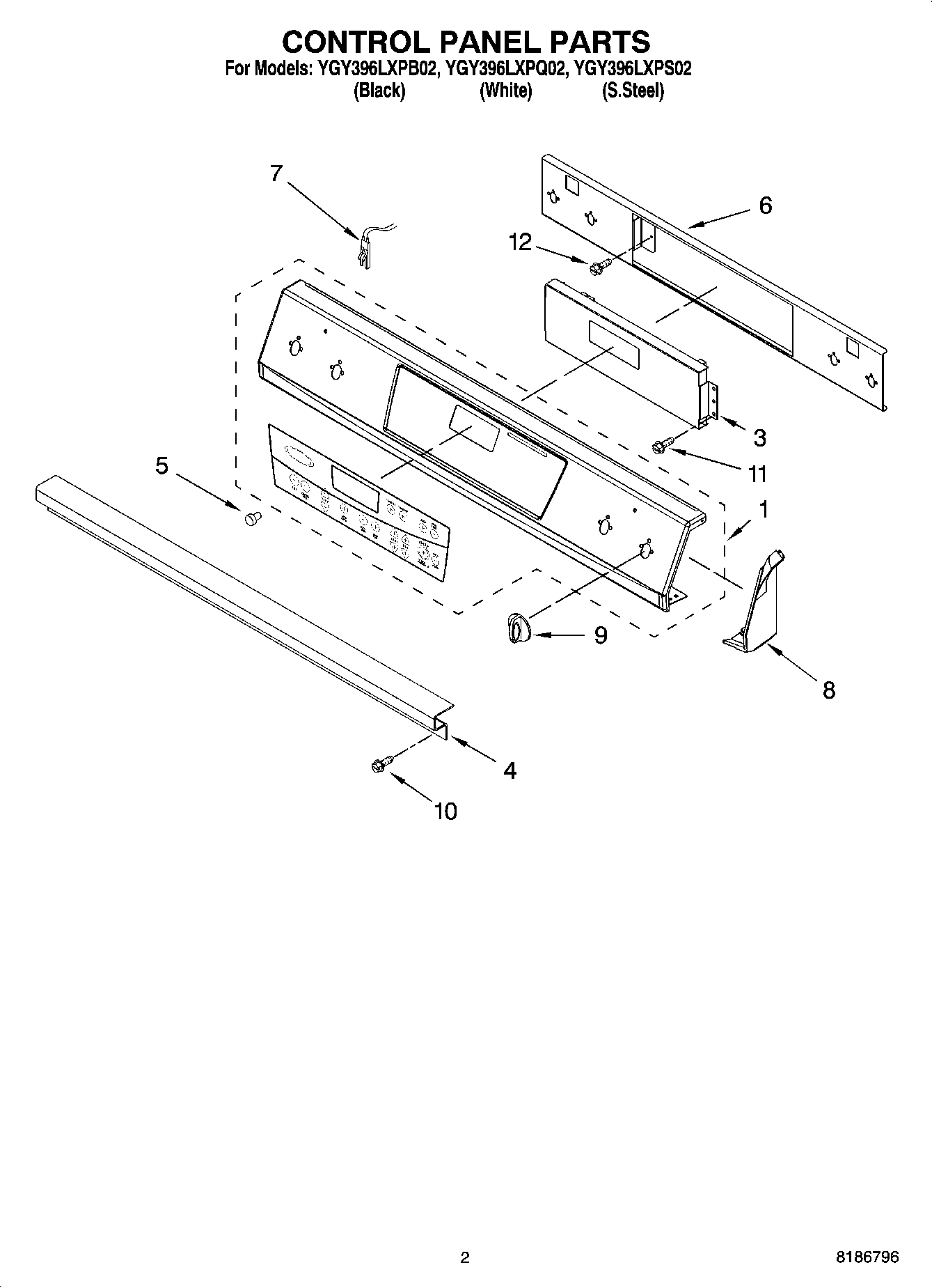 02 - CONTROL PANEL PARTS