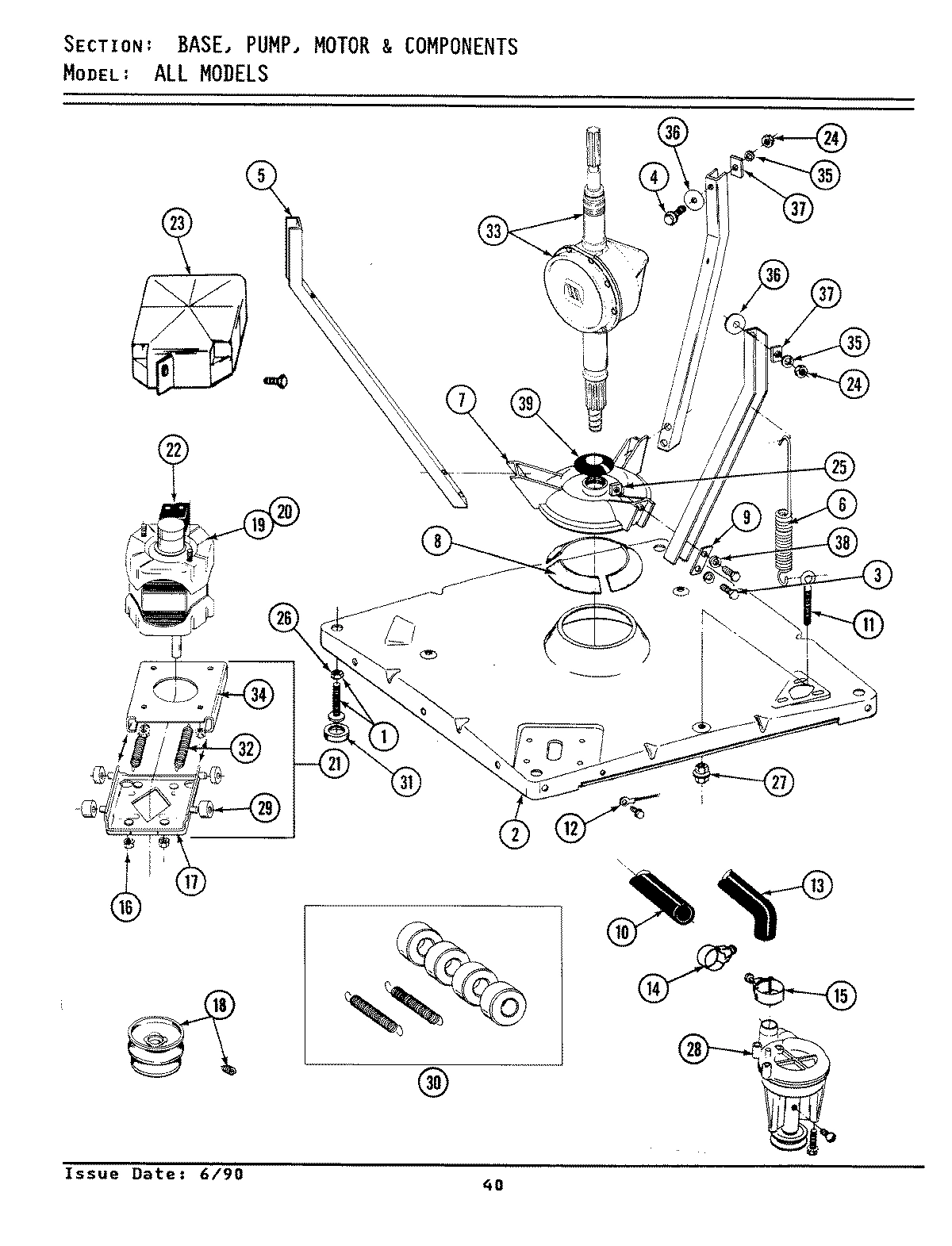 01 - BASE, PUMP, MOTOR & COMPONENTS