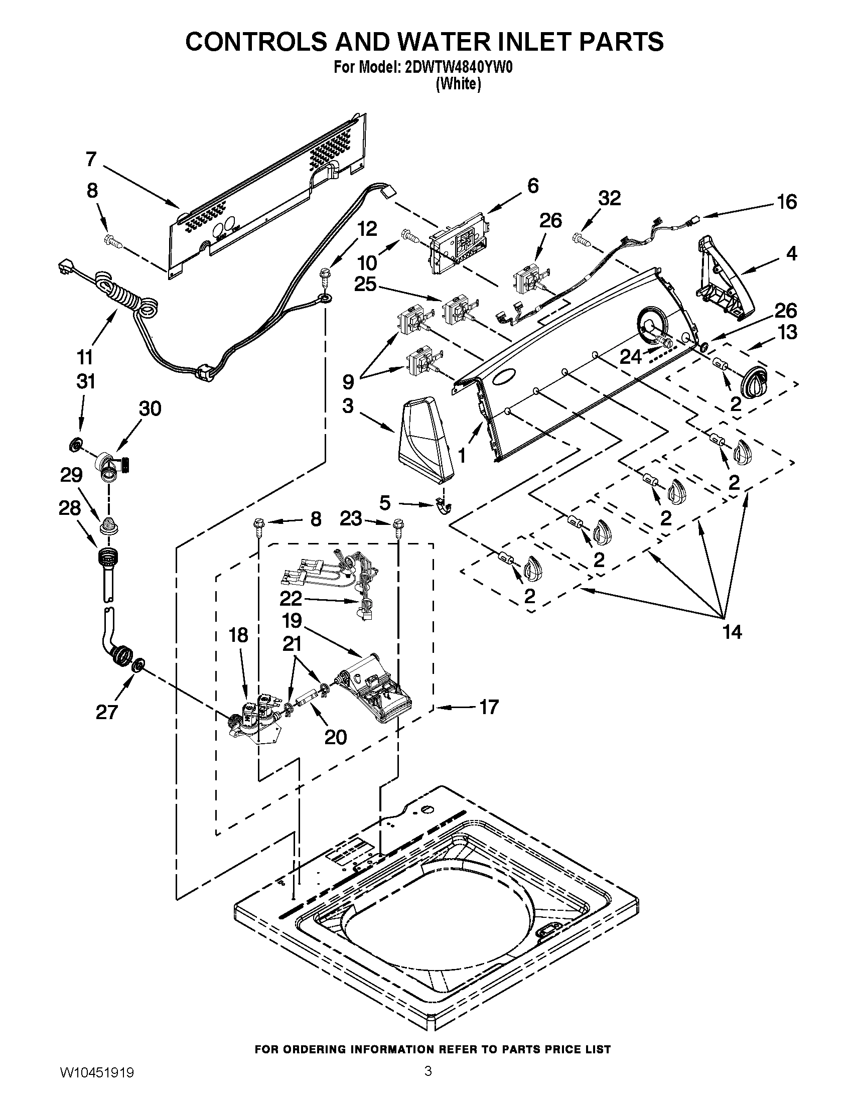 02 - CONTROLS AND WATER INLET PARTS