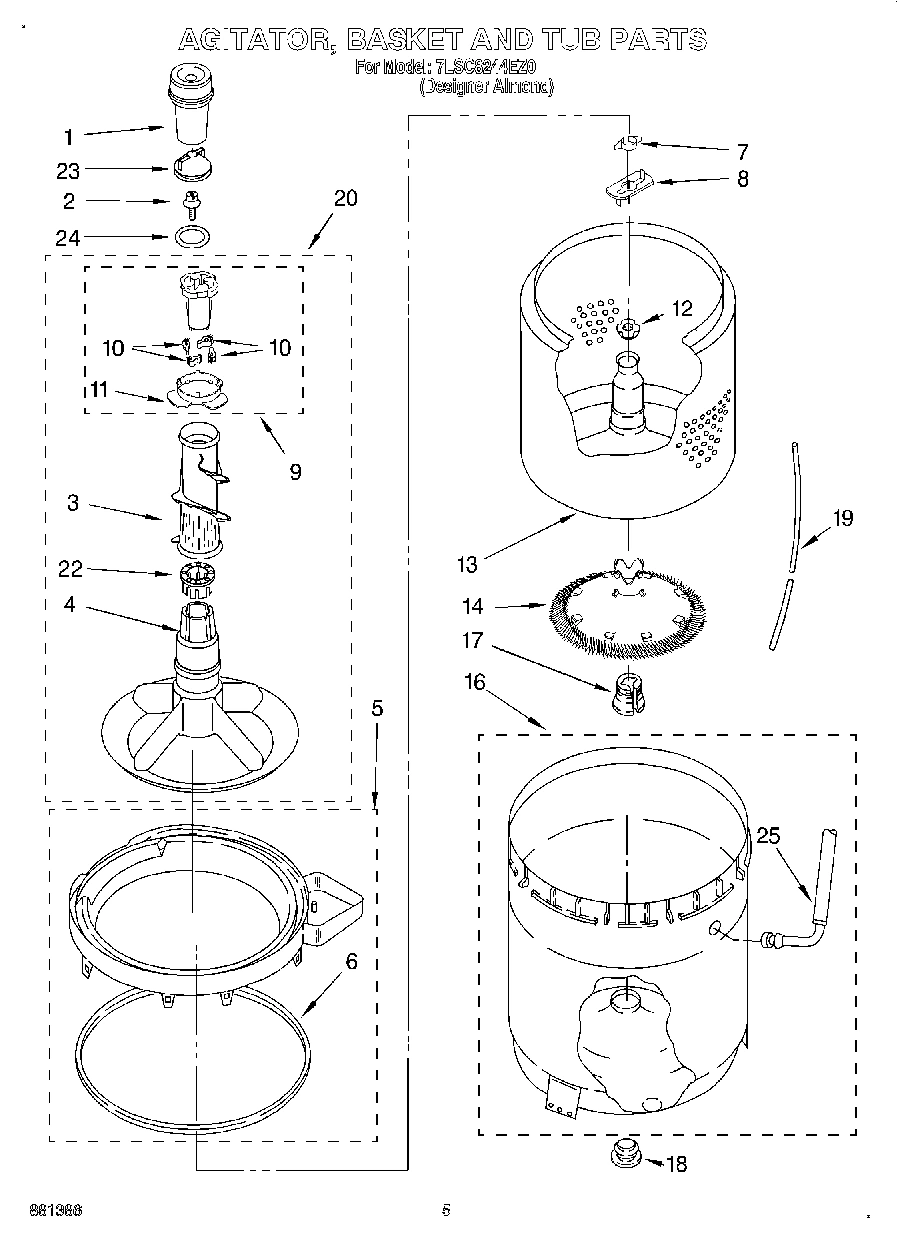 03 - AGITATOR, BASKET AND TUB