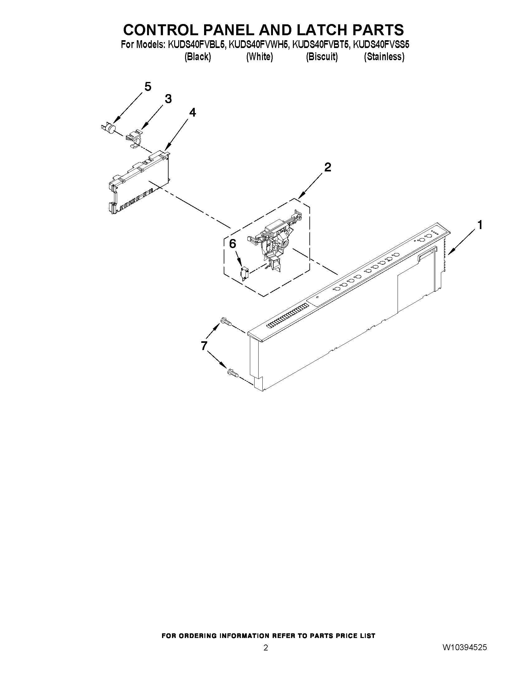 02 - CONTROL PANEL AND LATCH PARTS
