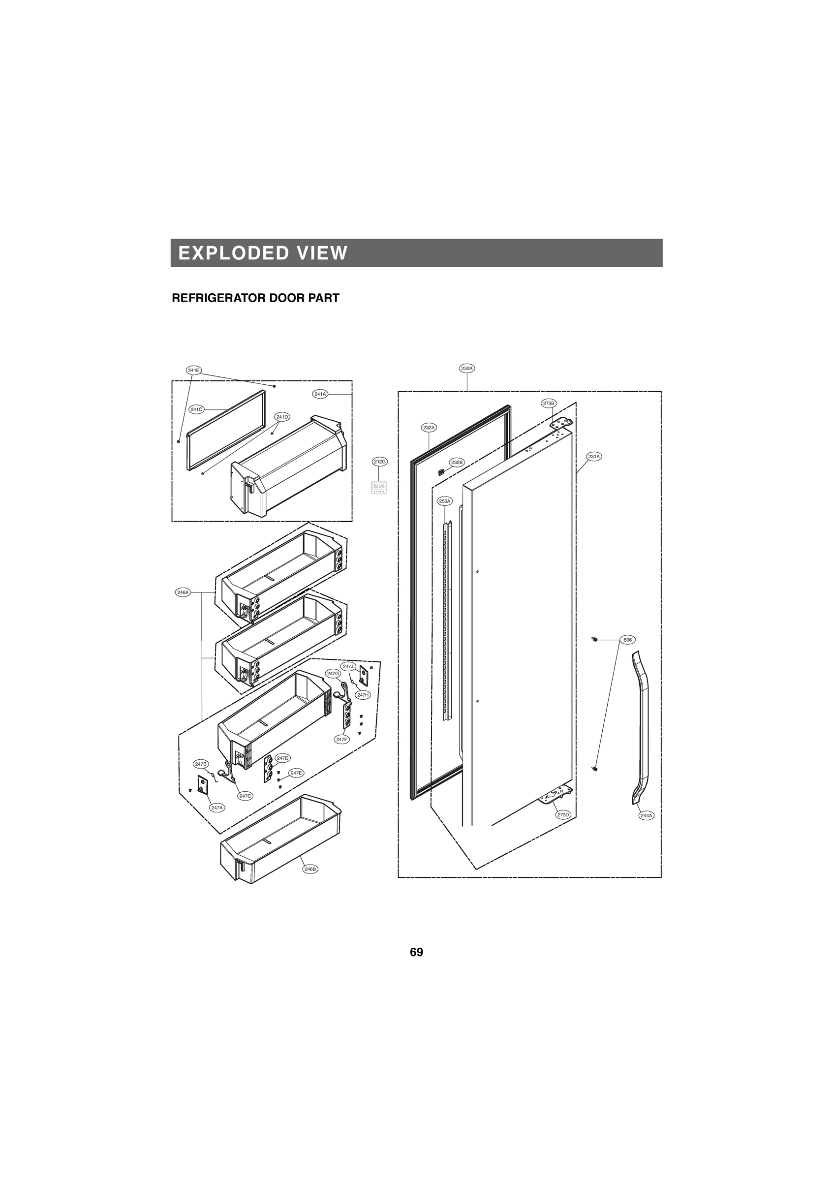 REFRIGERATOR DOOR PART