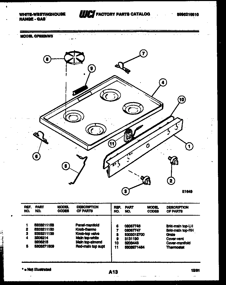 03 - COOKTOP PARTS