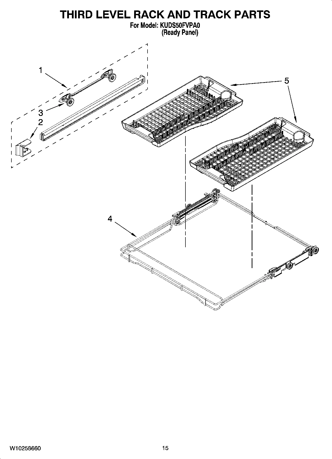 12 - THIRD LEVEL RACK AND TRACK PARTS, OPTIONAL PARTS (NOT INCLUDED)