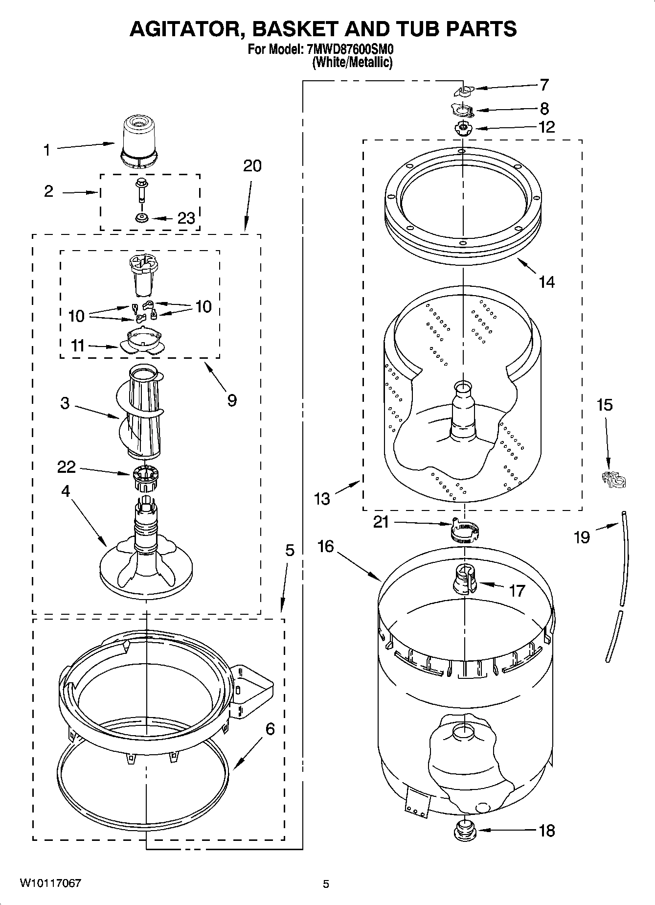 03 - AGITATOR, BASKET AND TUB PARTS
