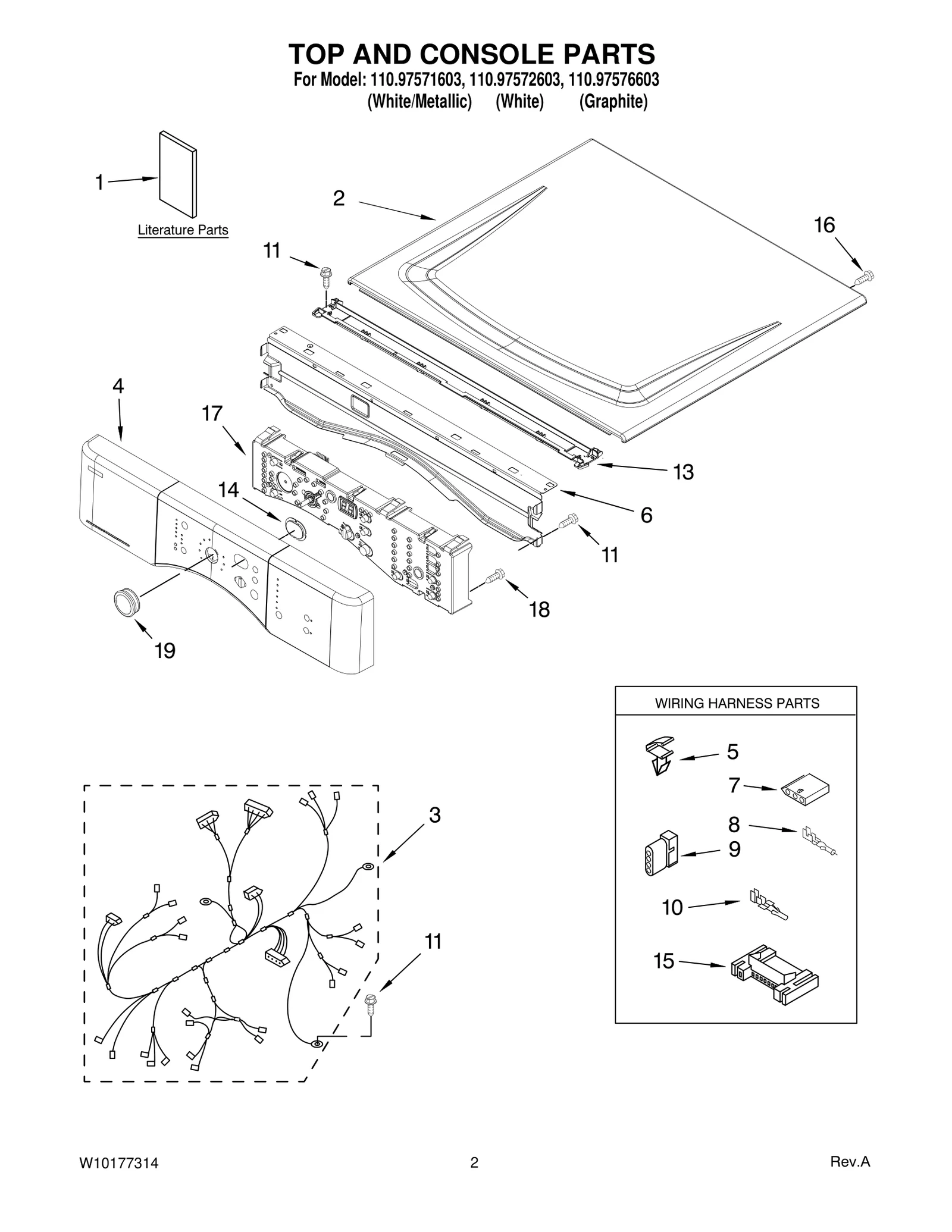 TOP AND CONSOLE PARTS