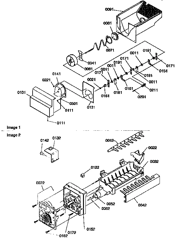ICE BUCKET AUGER/ICE MAKER