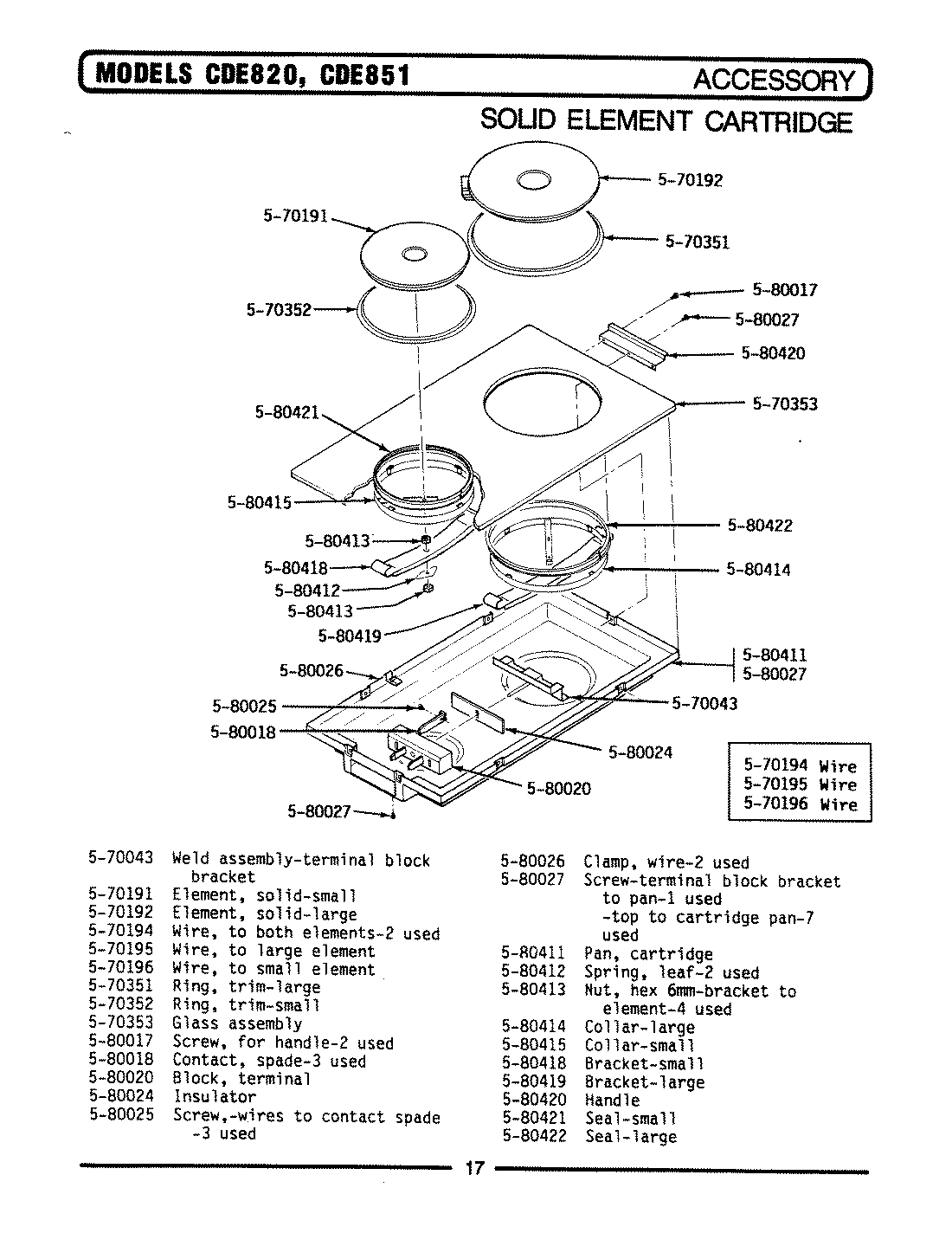 15 - SOLID ELEMENT CARTRIDGE-ACCESSORY