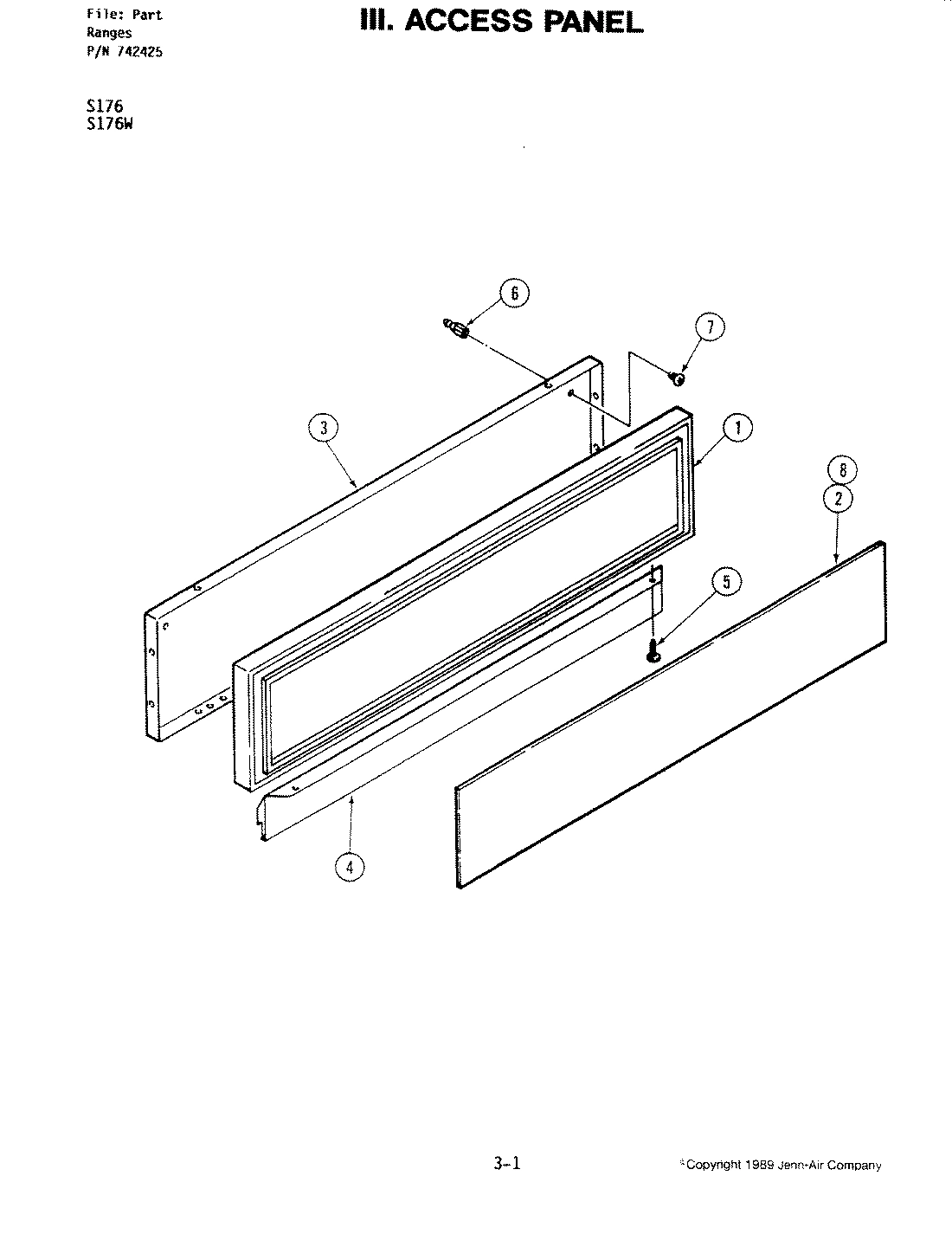 01 - ACCESS PANEL (S176W)