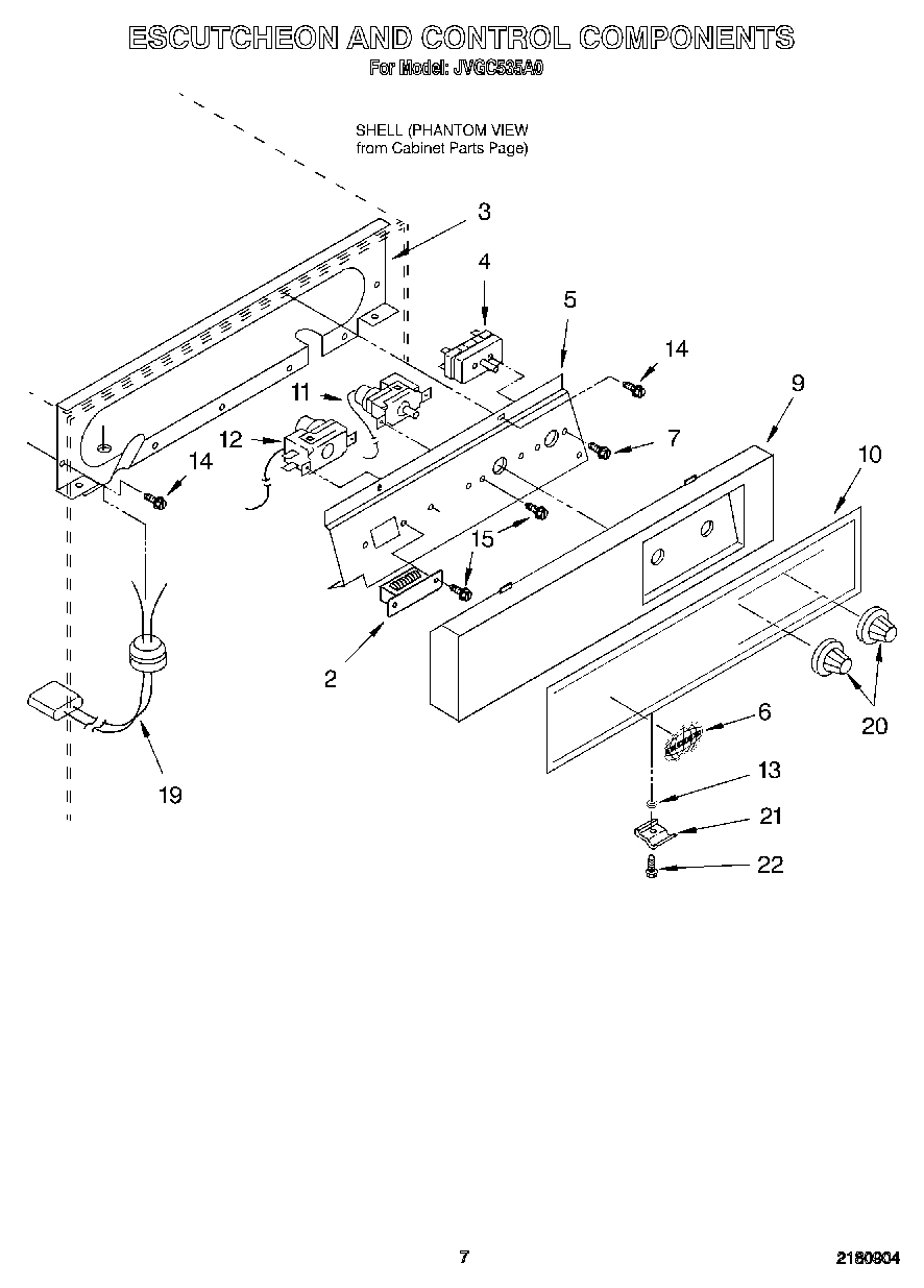 05 - ESCUTCHEON AND CONTROL COMPONENTS