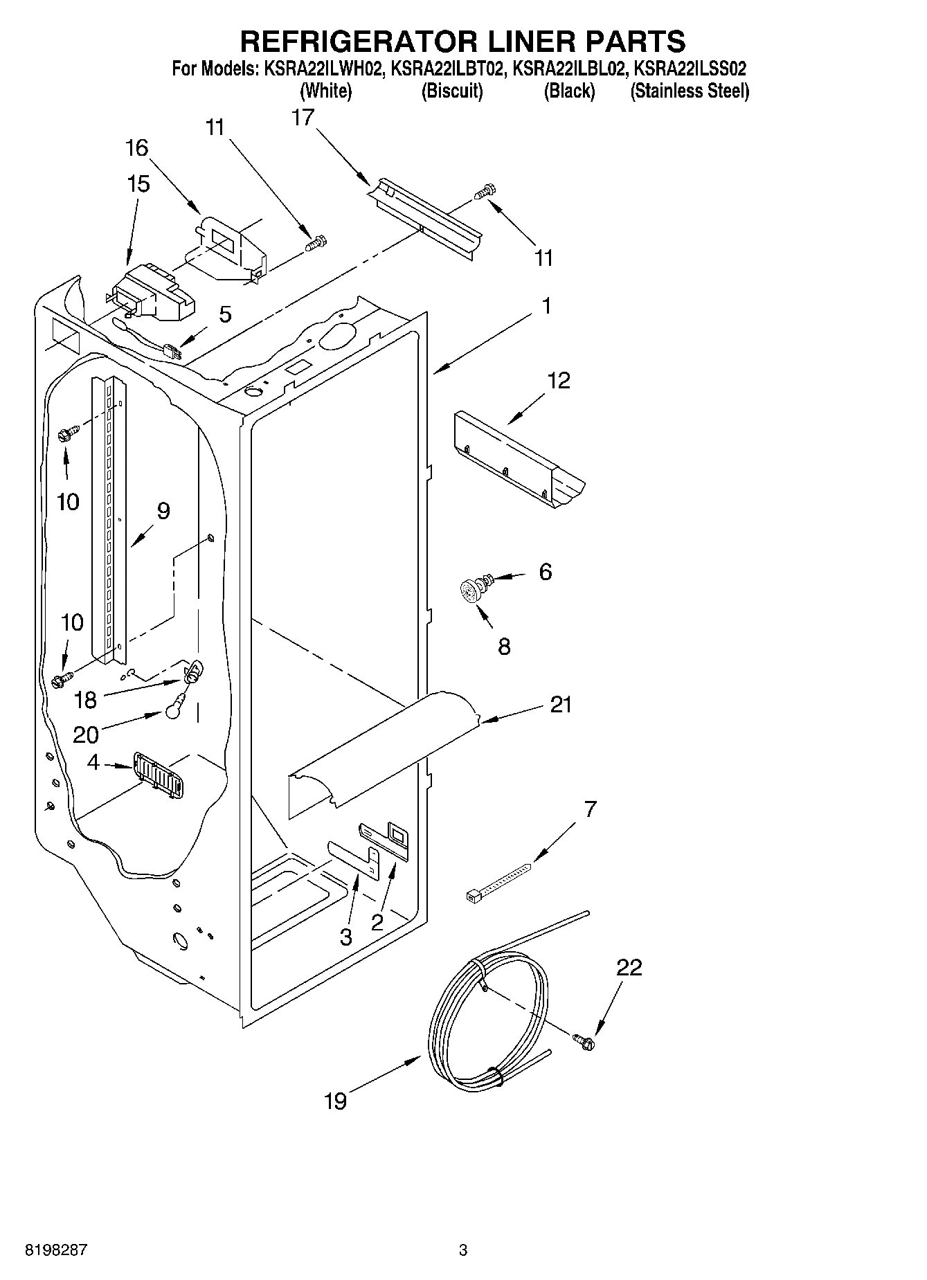 02 - REFRIGERATOR LINER PARTS