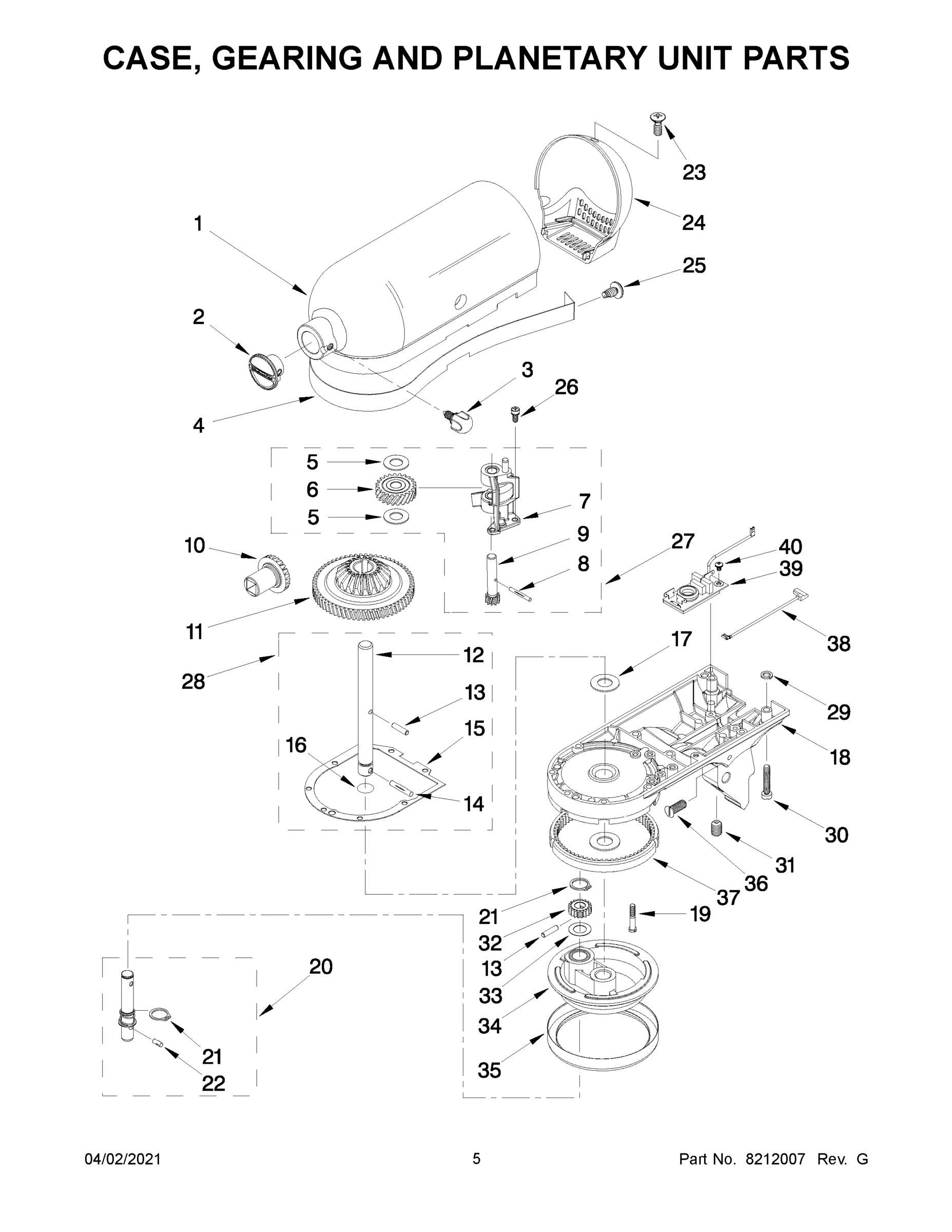 03 - CASE, GEARING AND PLANETARY UNIT PARTS