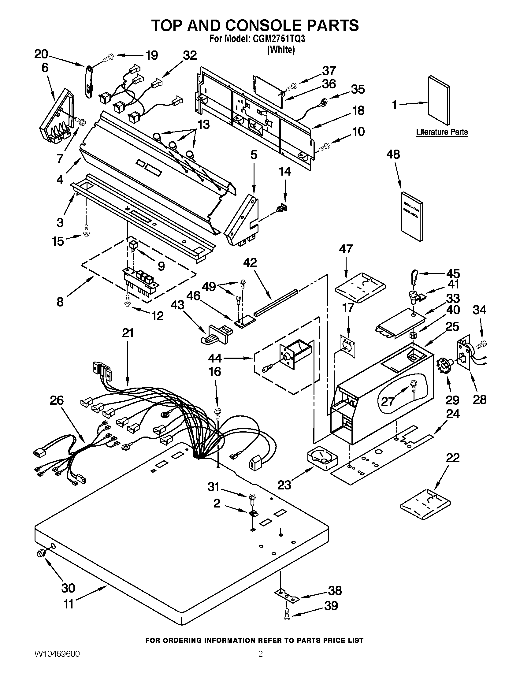 01 - TOP AND CONSOLE PARTS