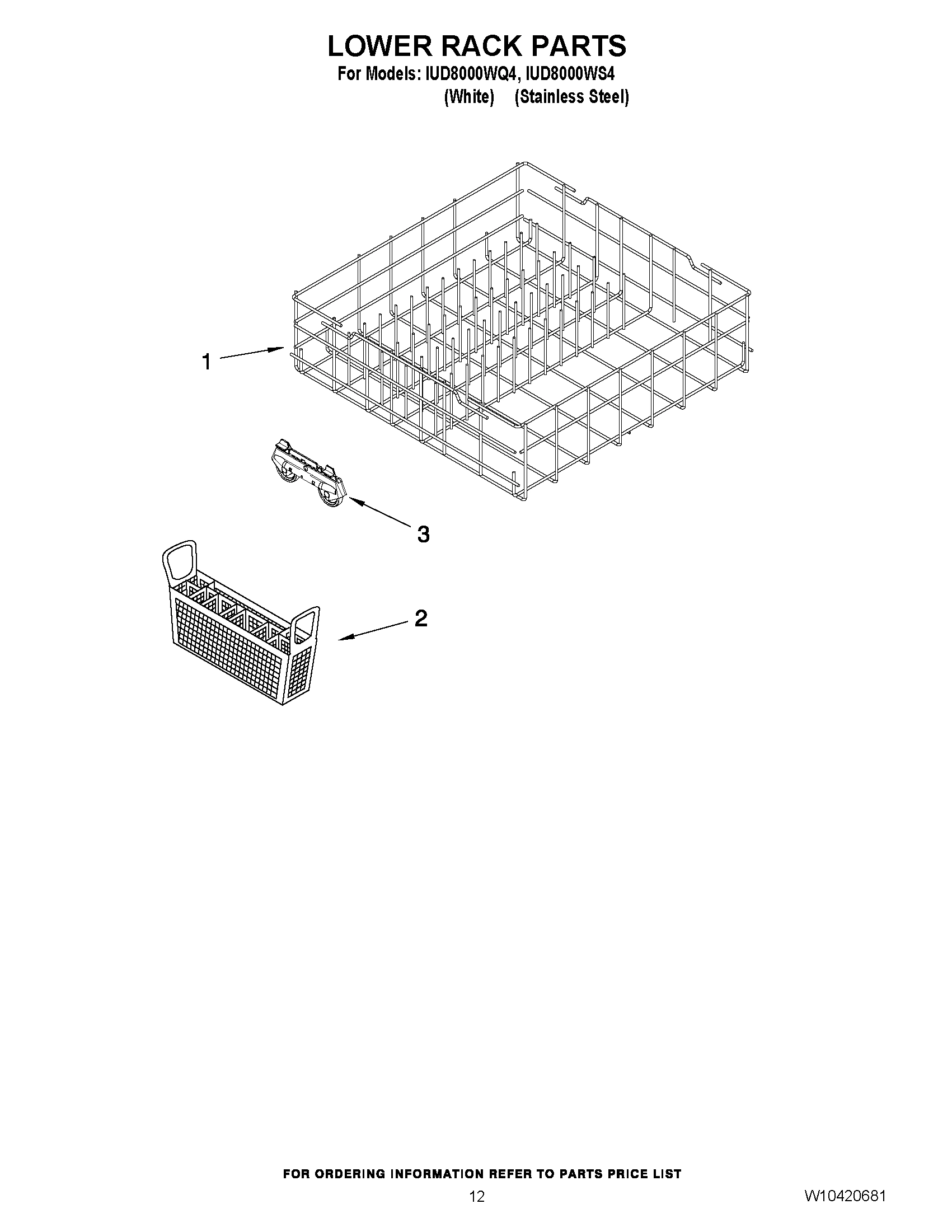 10 - LOWER RACK PARTS