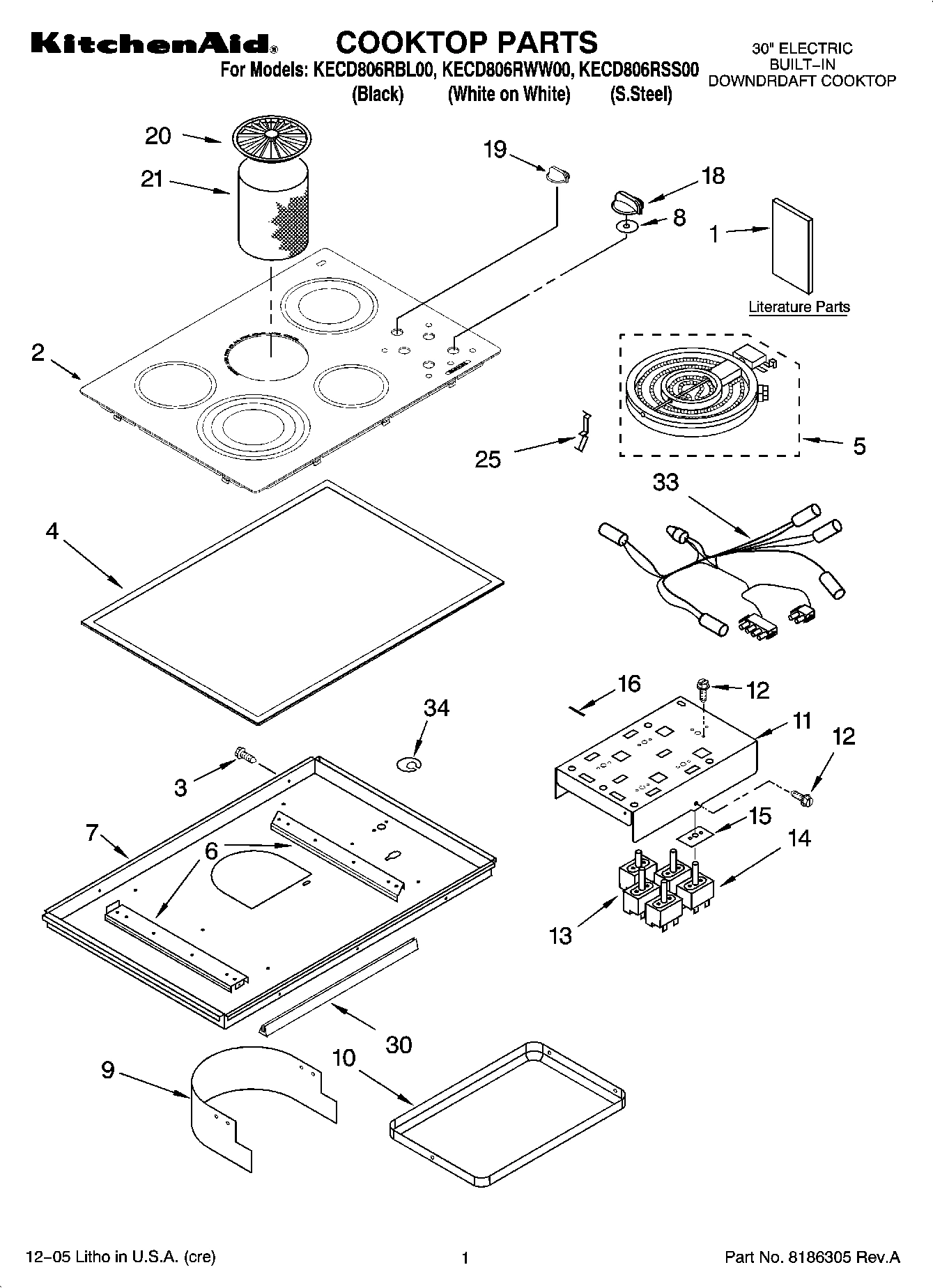 01 - COOKTOP PARTS