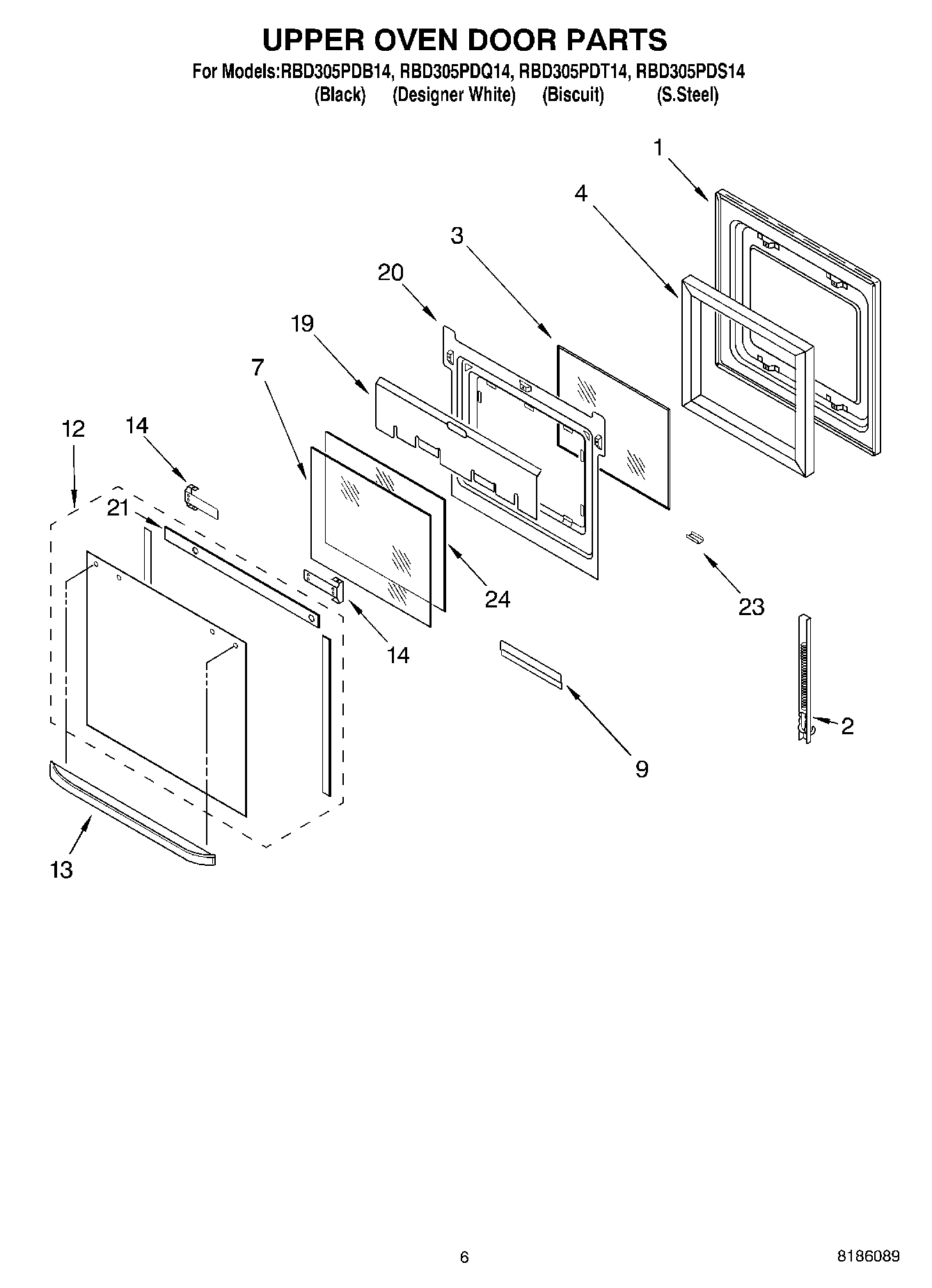 04 - UPPER OVEN DOOR PARTS