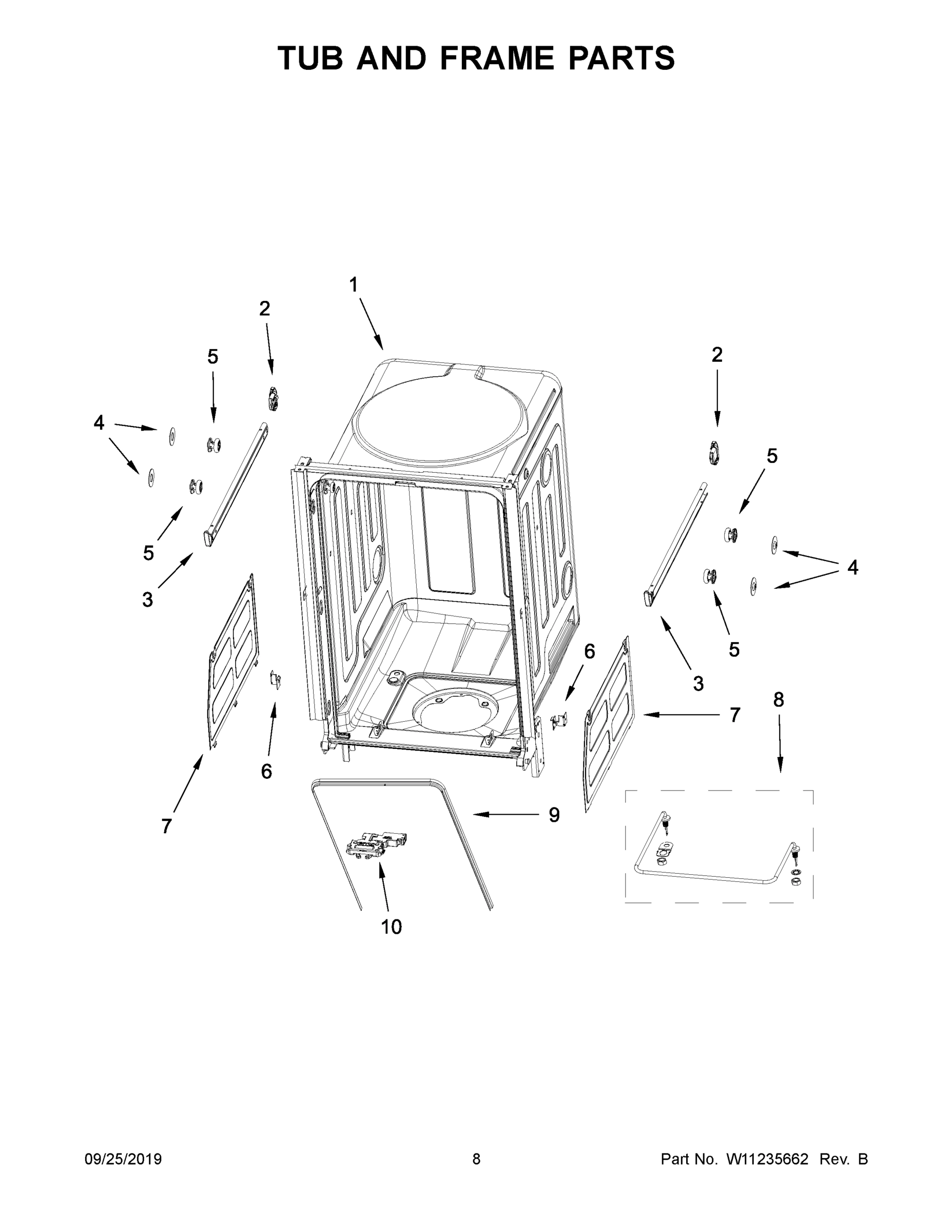 05 - TUB AND FRAME PARTS