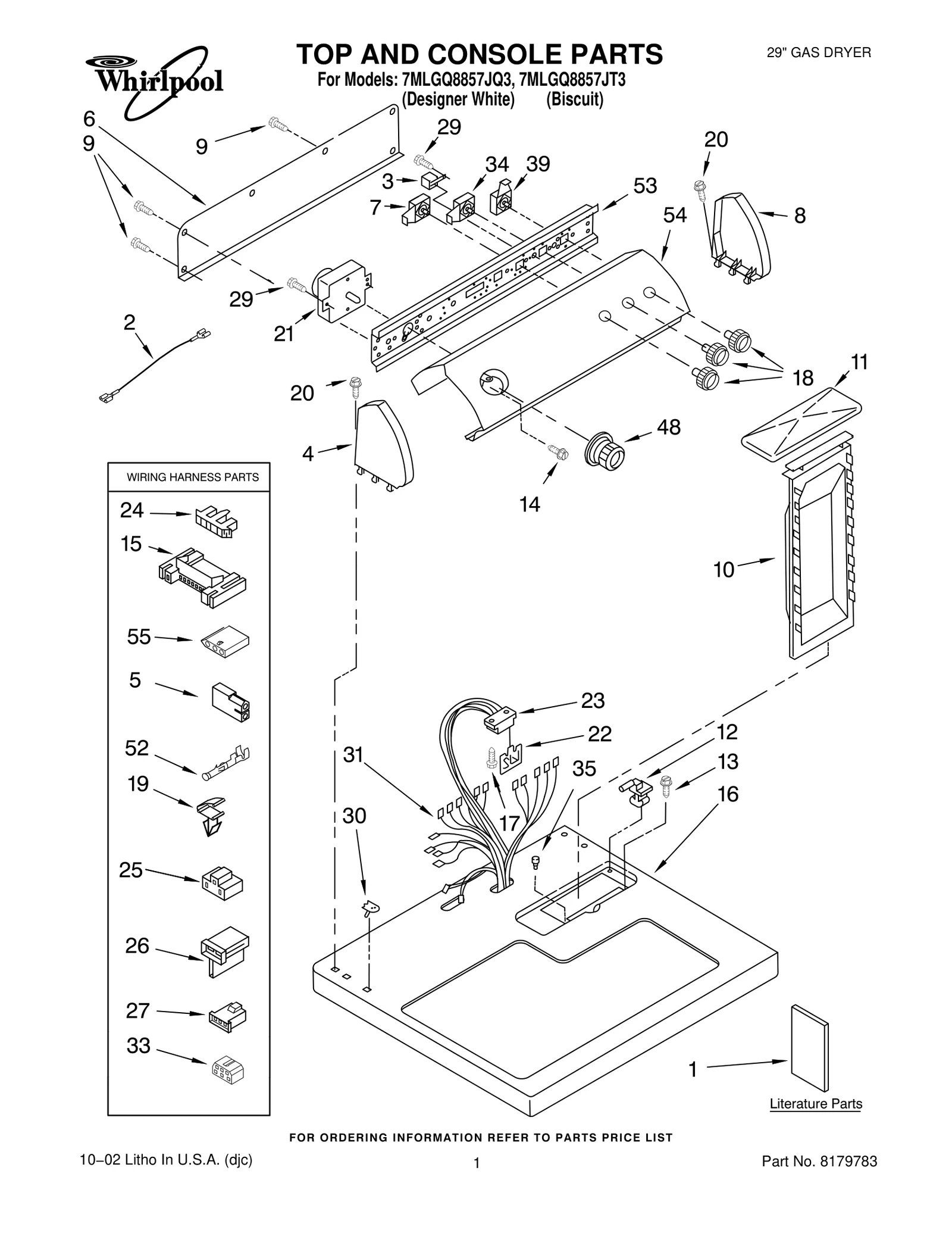 TOP AND CONSOLE PARTS
