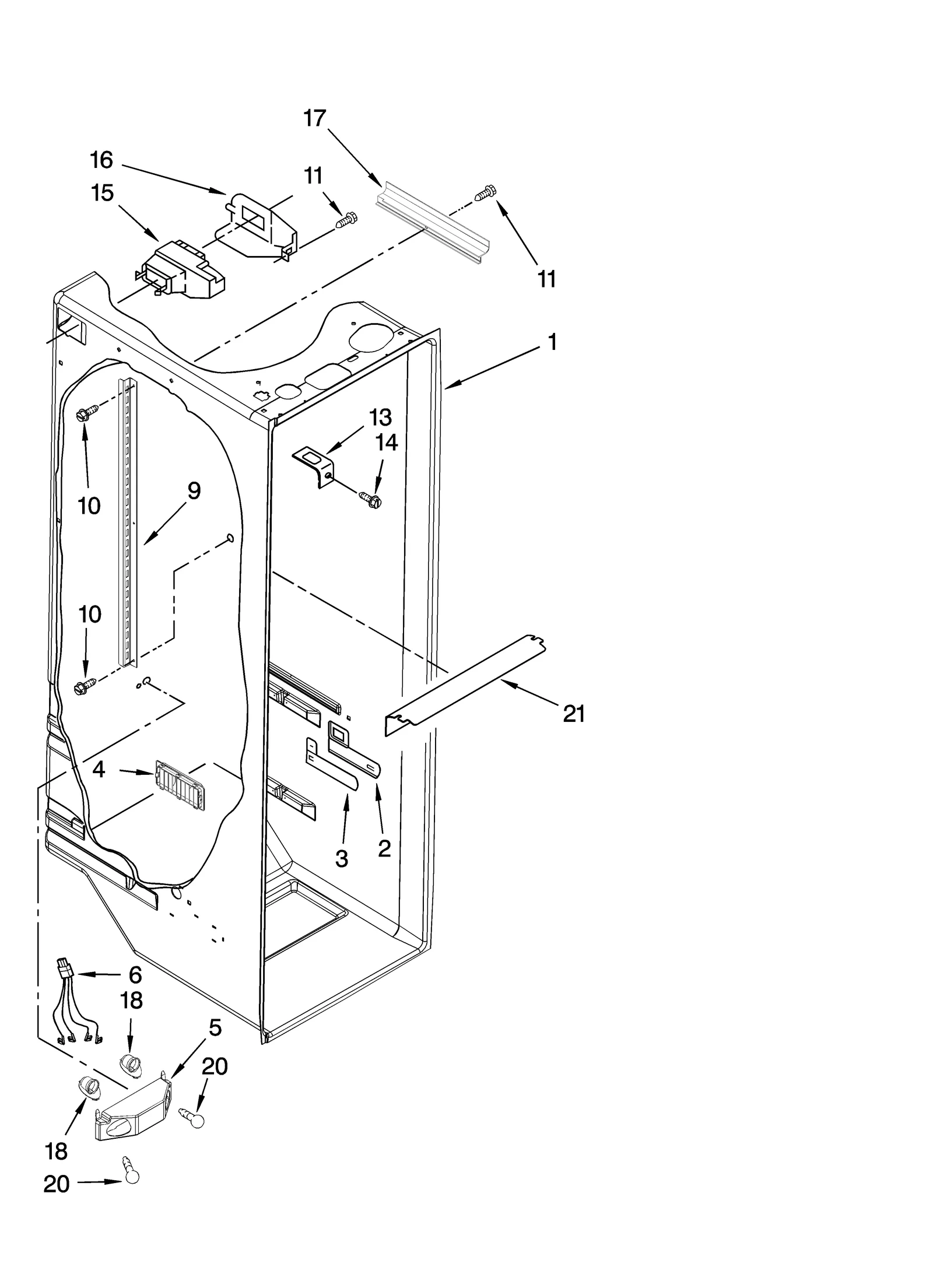 REFRIGERATOR LINER PARTS