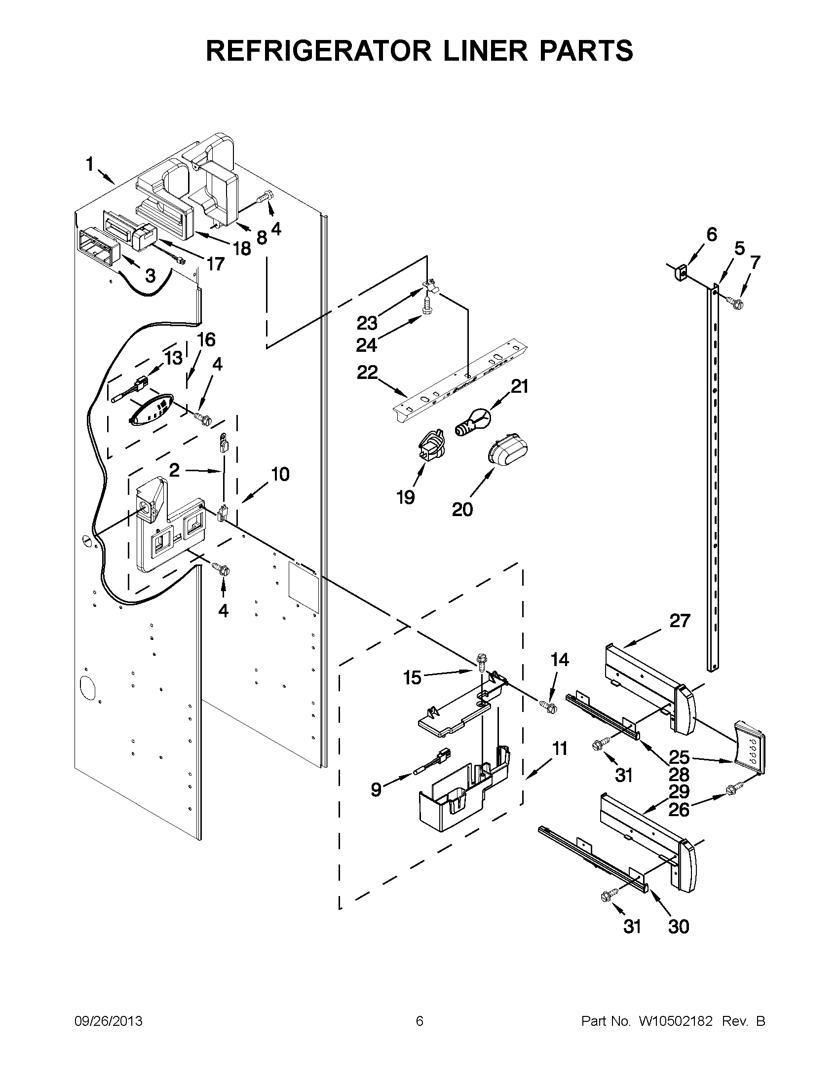 04 - REFRIGERATOR LINER PARTS