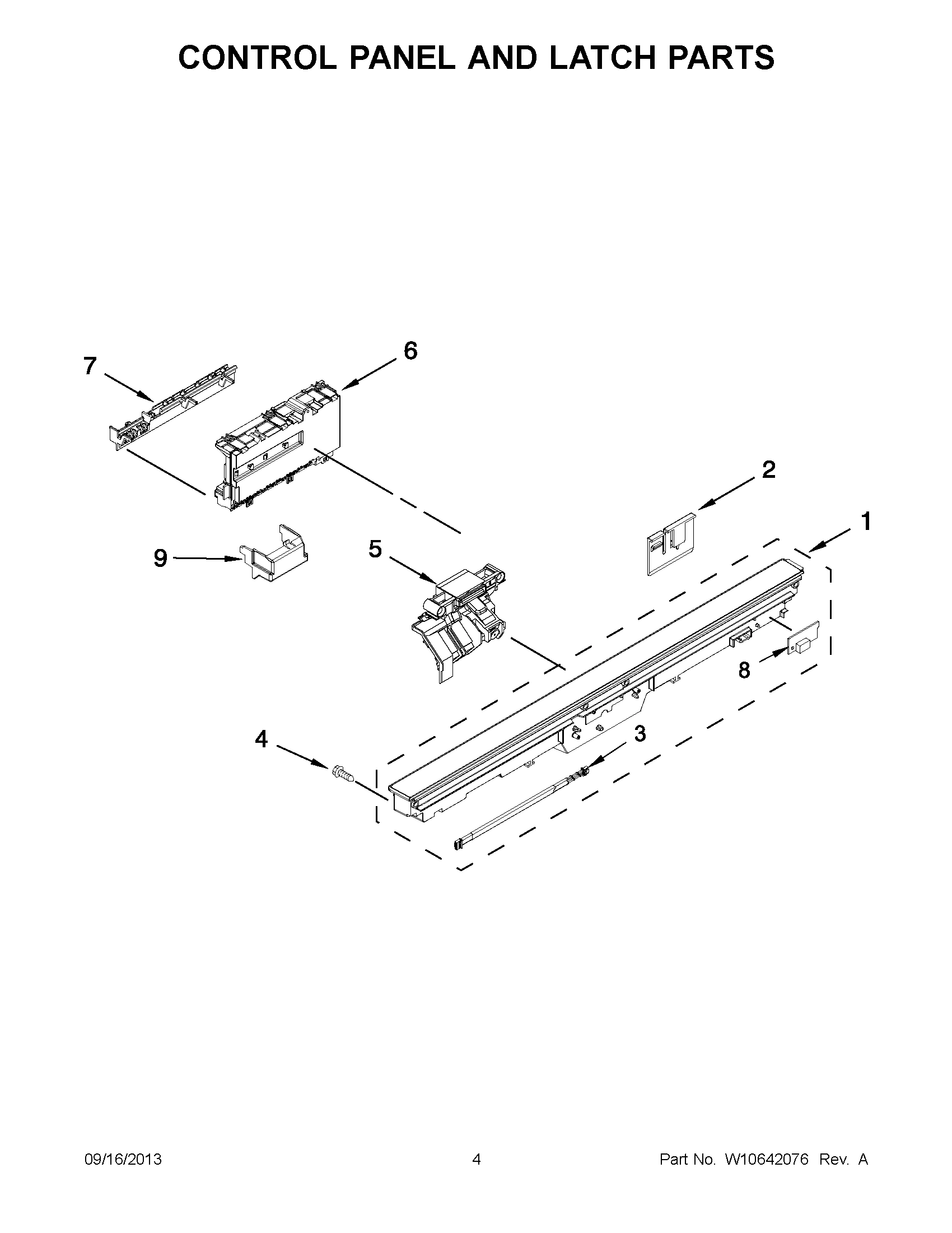 03 - CONTROL PANEL AND LATCH PARTS