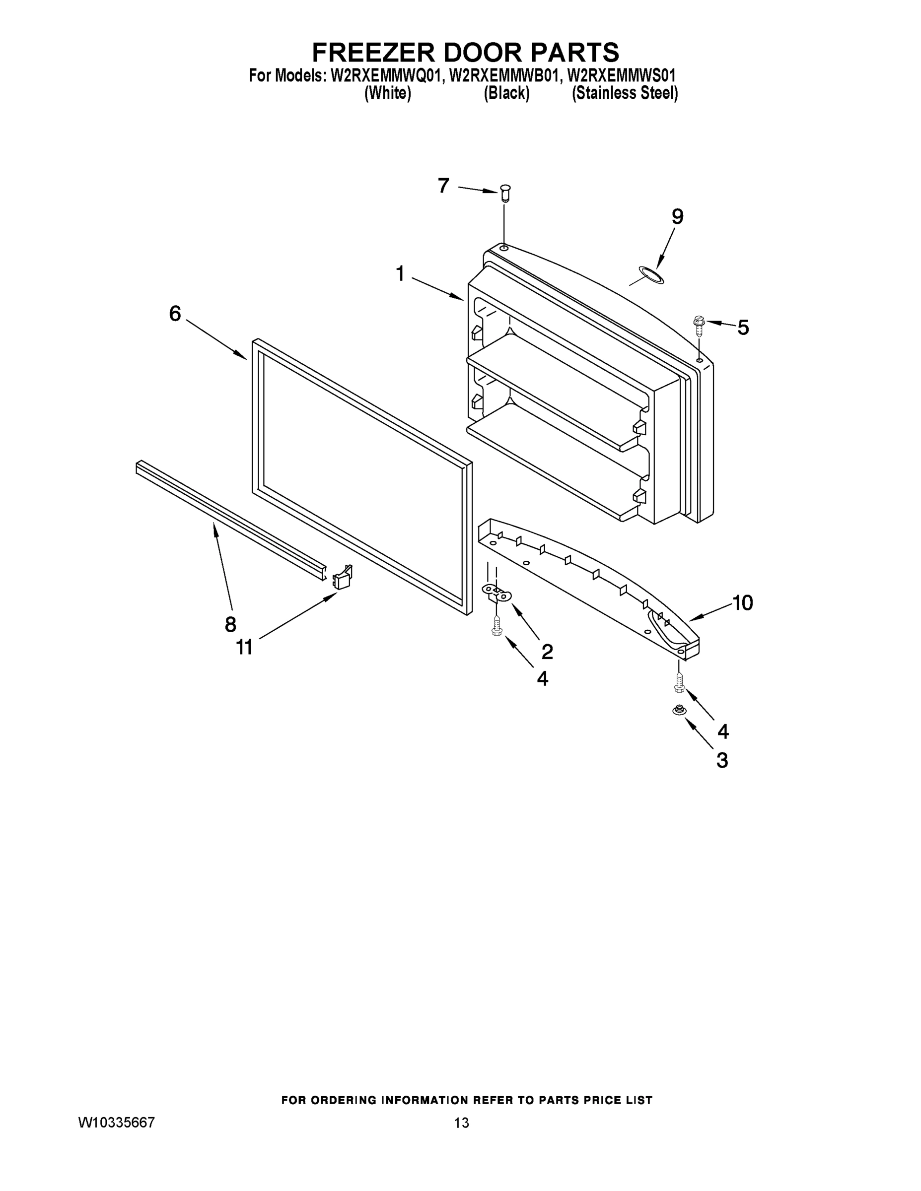 07 - FREEZER DOOR PARTS