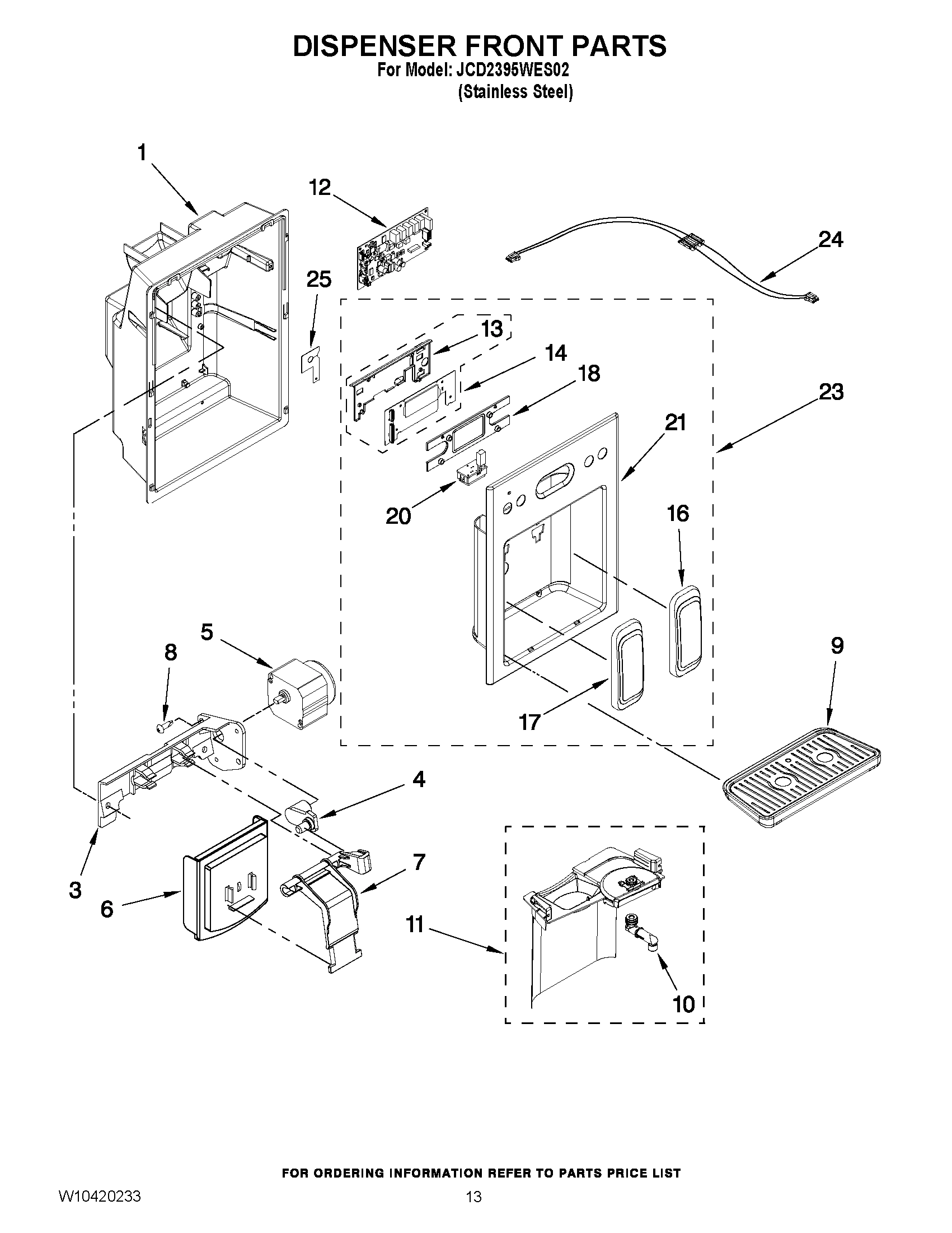 08 - DISPENSER FRONT PARTS